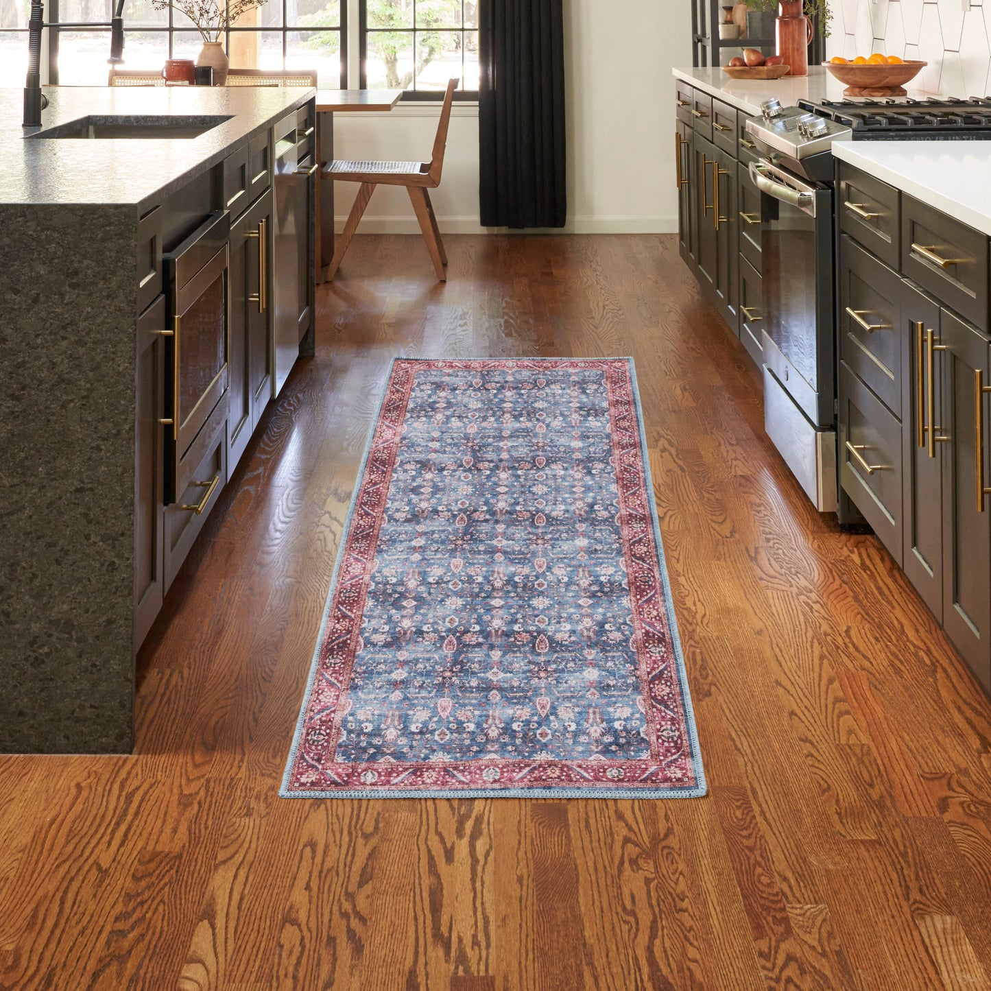 Nourison Grand Washables 2' x 6' Blue Brick Vintage Indoor Rug