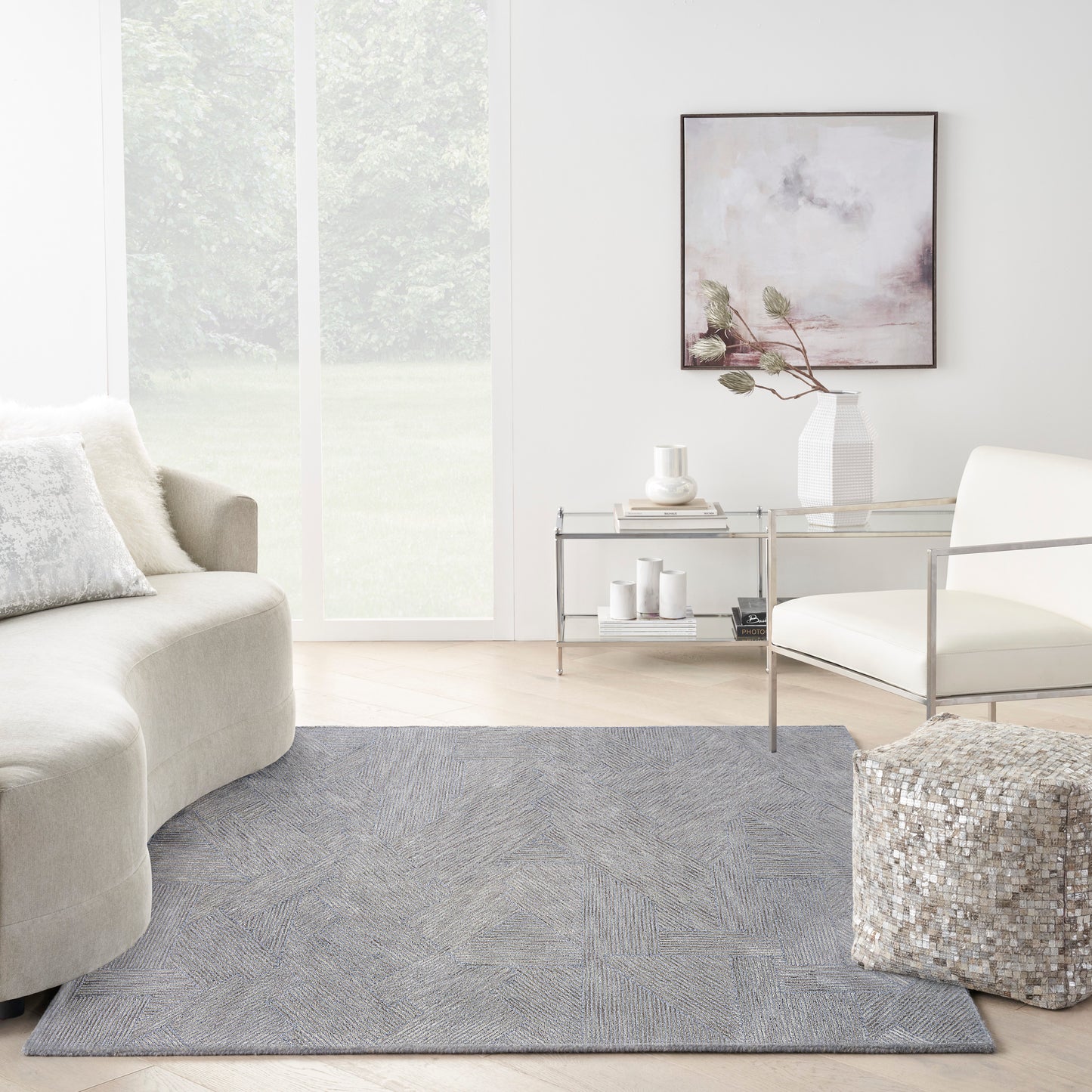 Michael Amini Ma30 Star 5'3" x 7'3" Slate Modern Indoor Rug