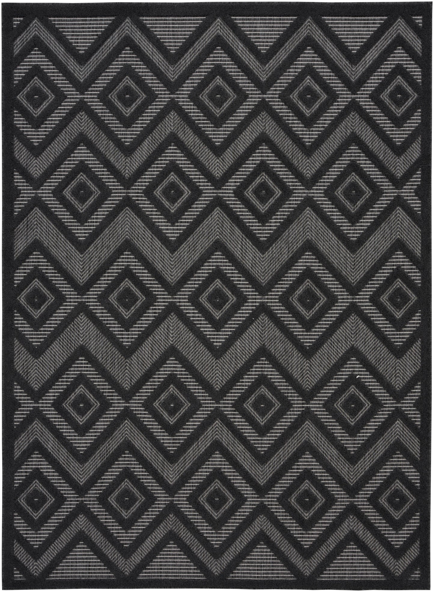 Nourison Versatile 4' x 6' Charcoal Black Modern Rug