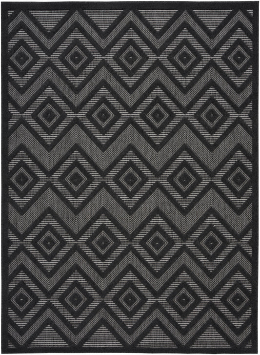 Nourison Versatile 4' x 6' Charcoal Black Modern Rug