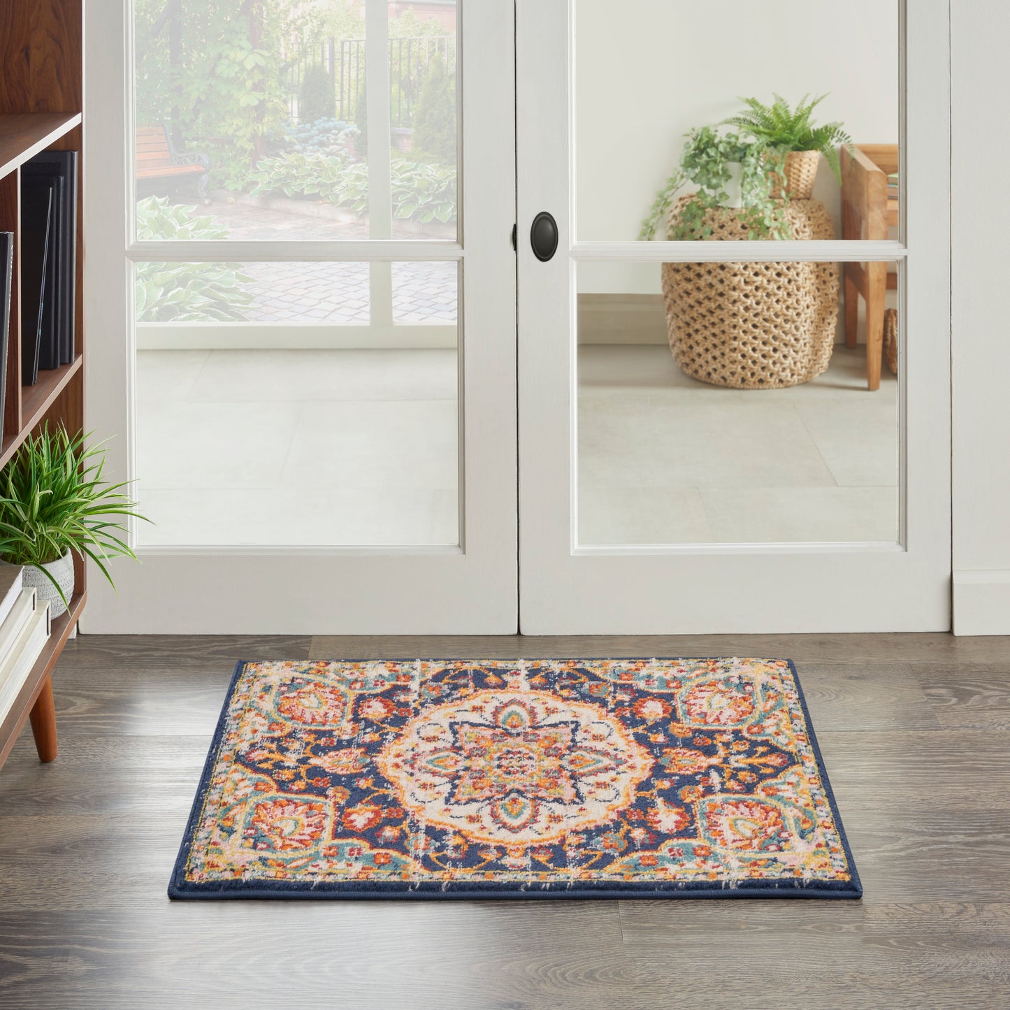Nourison Passion 1'10" x 2'10" Navy Multicolor Transitional Indoor Rug