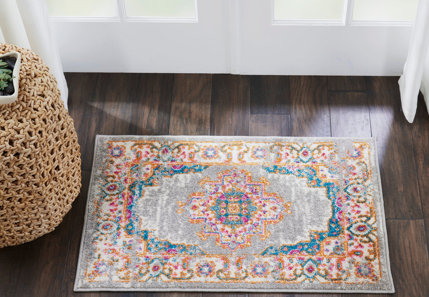 Nourison Passion 1'10" x 2'10" Grey Bohemian Indoor Rug