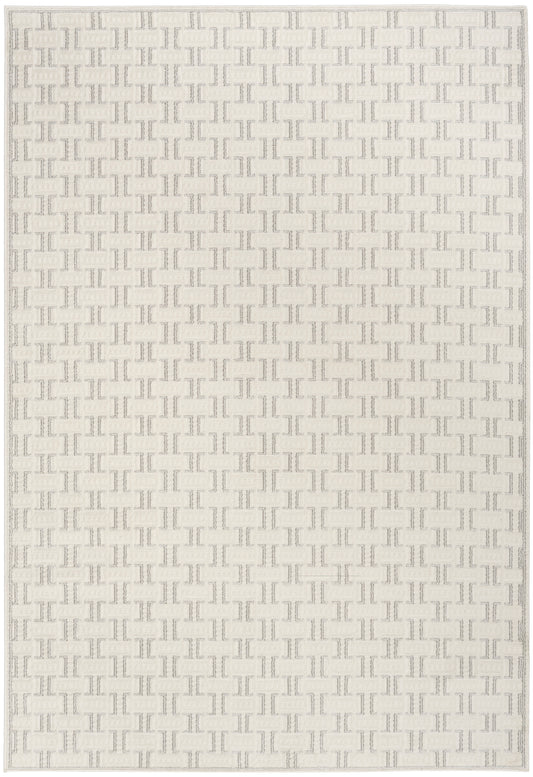 Nourison Nordic 5' x 7' Ivory Grey Scandinavian Indoor Rug