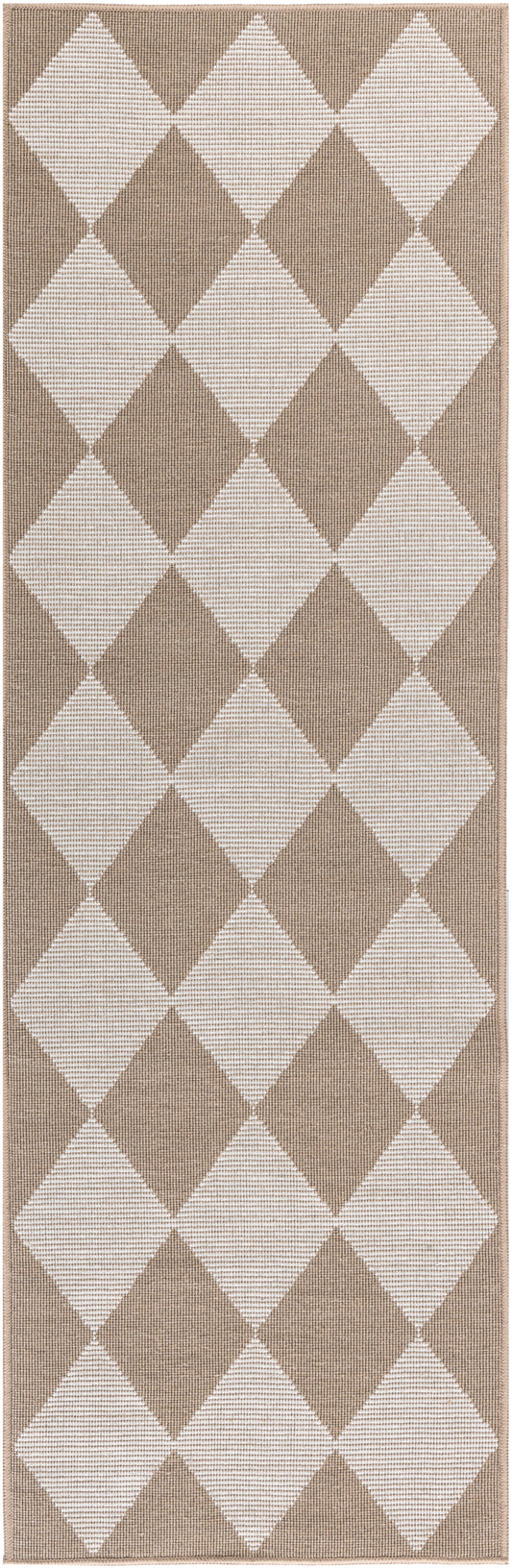 Nourison Washable Modern Jute 2'3" x 7'6" Natural Ivory Modern Indoor Rug