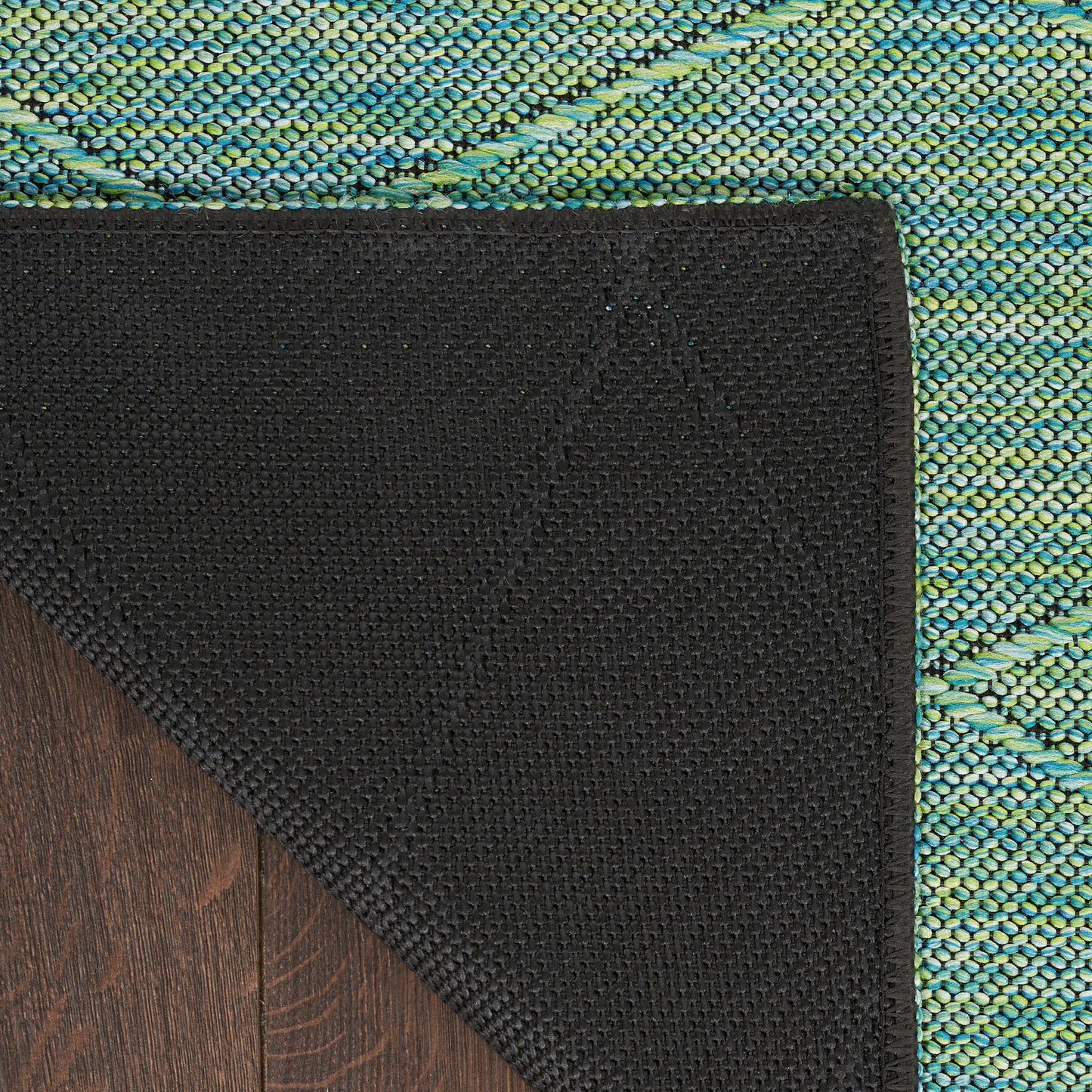 Nourison Washable Solutions 6' x 9' Blue/Green Modern Rug