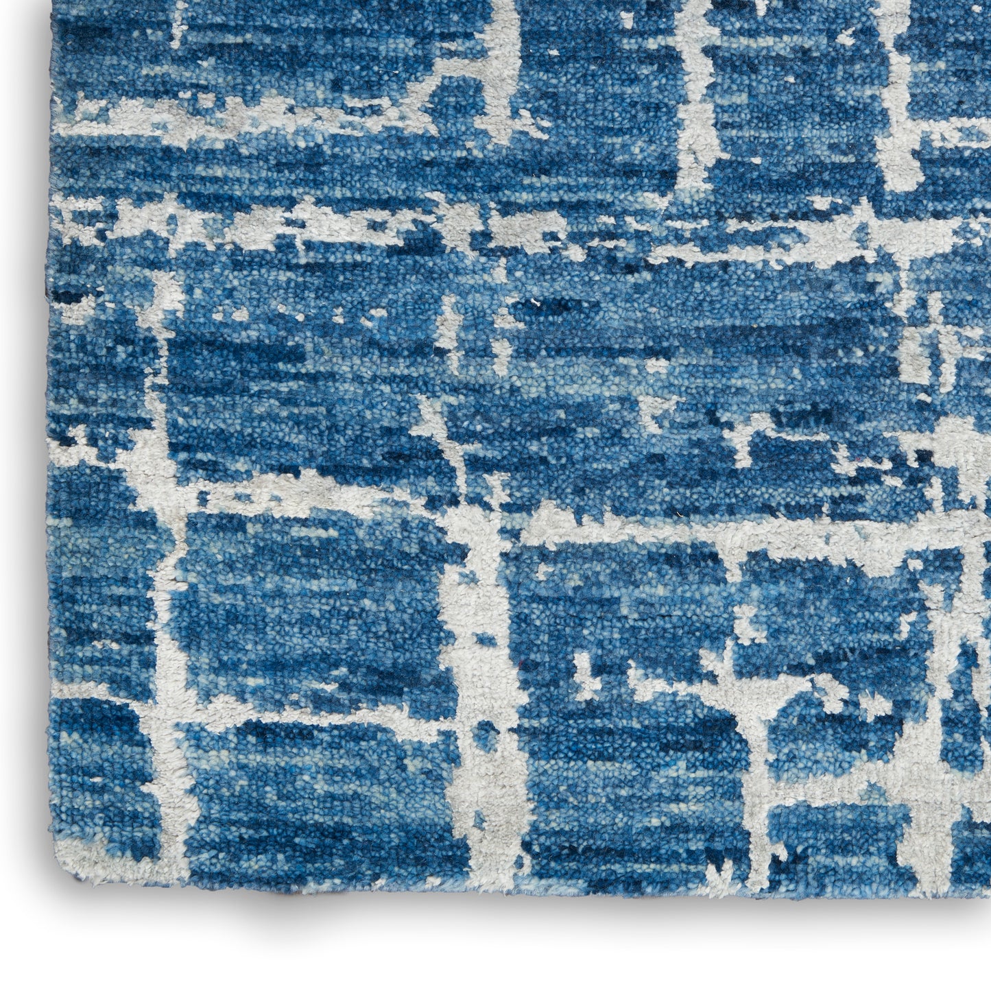 Nourison Luna 9'9" x 13'9" Blue Silver Modern Indoor Rug