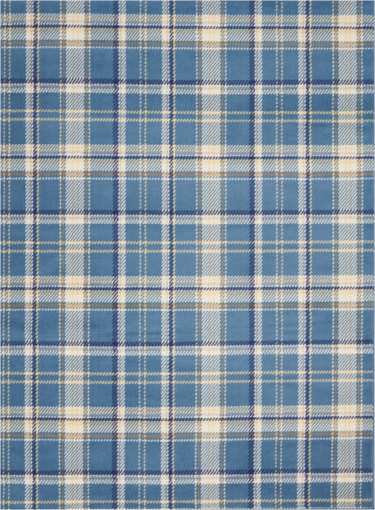 Nourison Grafix 5'3" x 7'3" Blue Rustic Indoor Rug