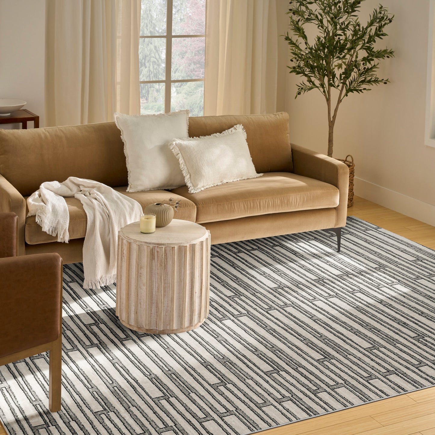Nourison Nordic 8' x 10' Ivory Grey Scandinavian Indoor Rug