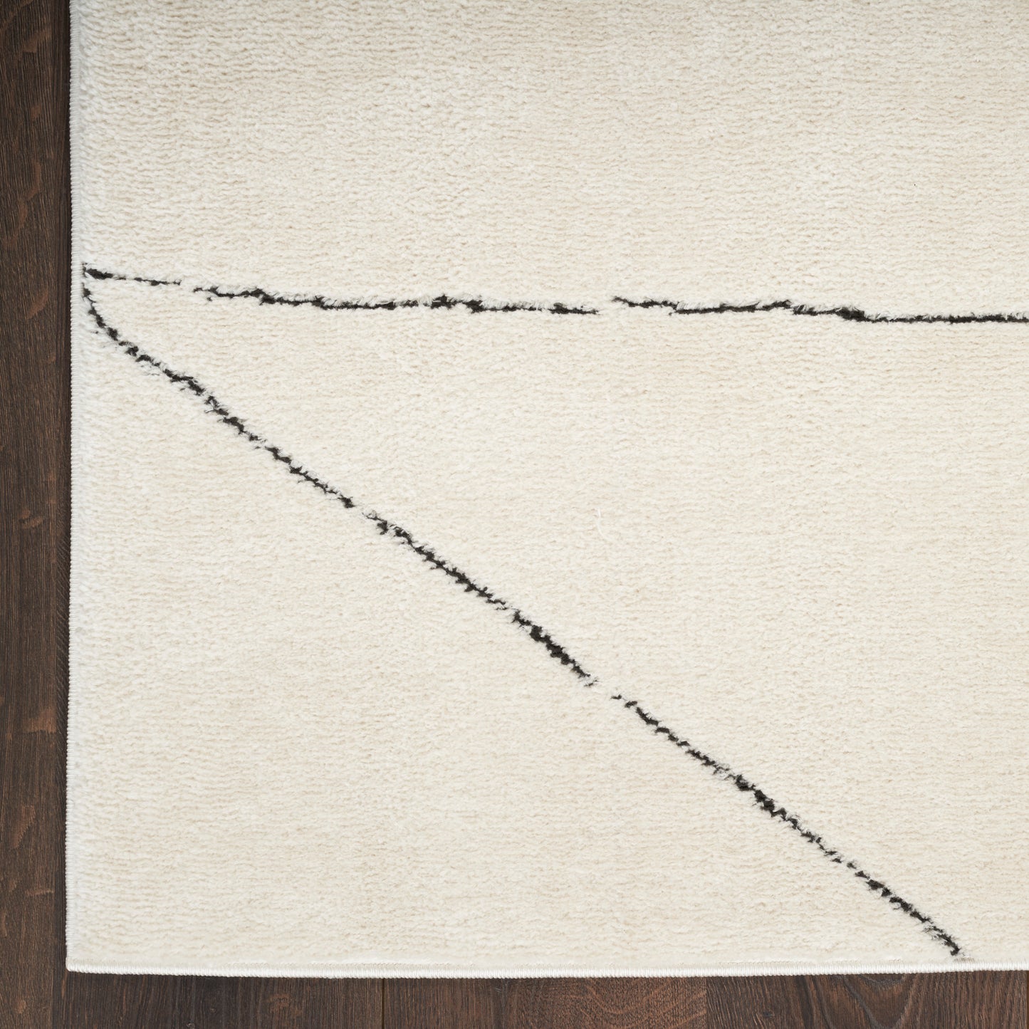 Nourison Modern Comfort 7'10" x 9'10" Ivory Black Scandinavian Indoor Rug