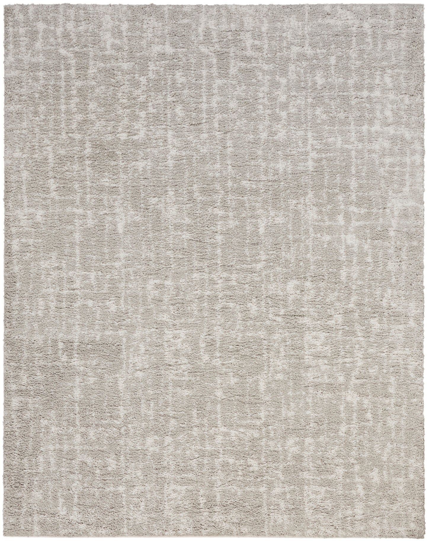 Nourison Modern Shag 7'10" x 9'10" Grey Ivory Modern Indoor Rug