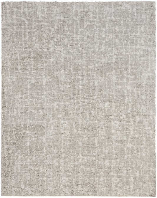 Nourison Modern Shag 7'10" x 9'10" Grey Ivory Modern Indoor Rug