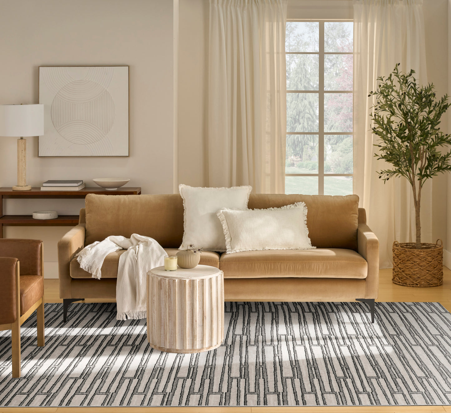Nourison Nordic 8' x 10' Ivory Grey Scandinavian Indoor Rug