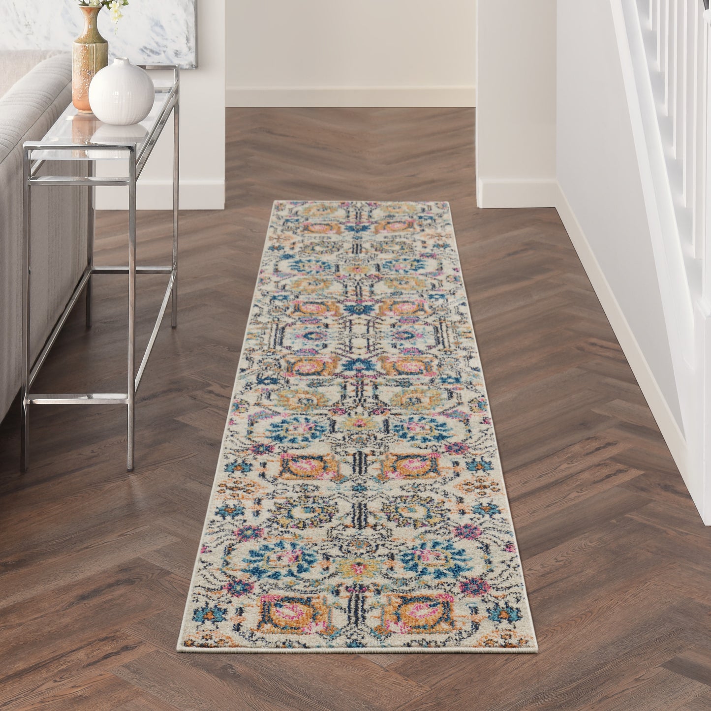 Nourison Passion 2'2" x 10' Ivory/Multi Bohemian Indoor Rug