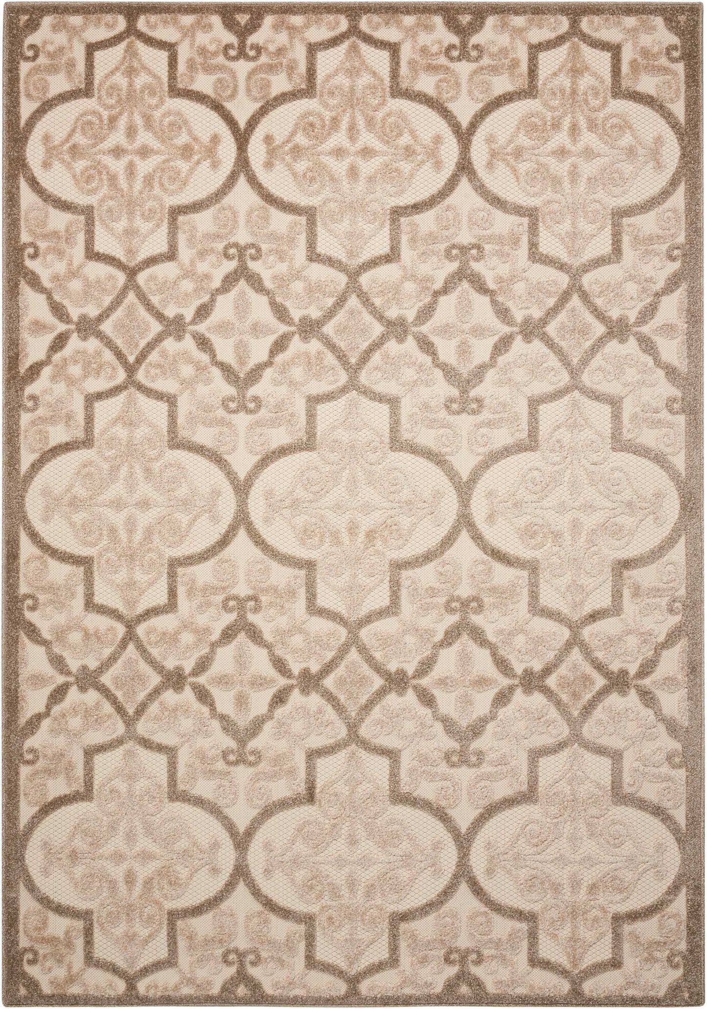 Nourison Aloha 9'6" x 13' Cream Bohemian Rug