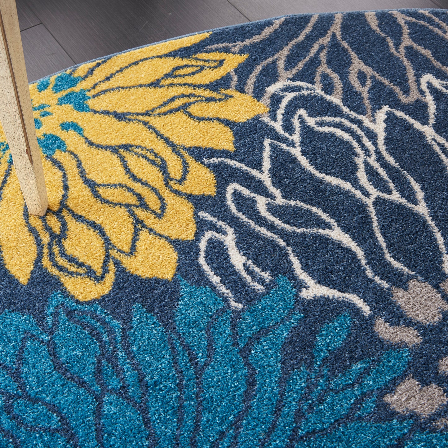 Nourison Passion 8' x Round Blue Contemporary Indoor Rug