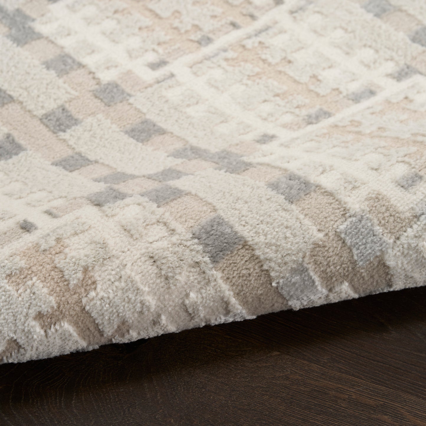 Nourison Nordic 5' x 7' Ivory Multicolor Modern Indoor Rug