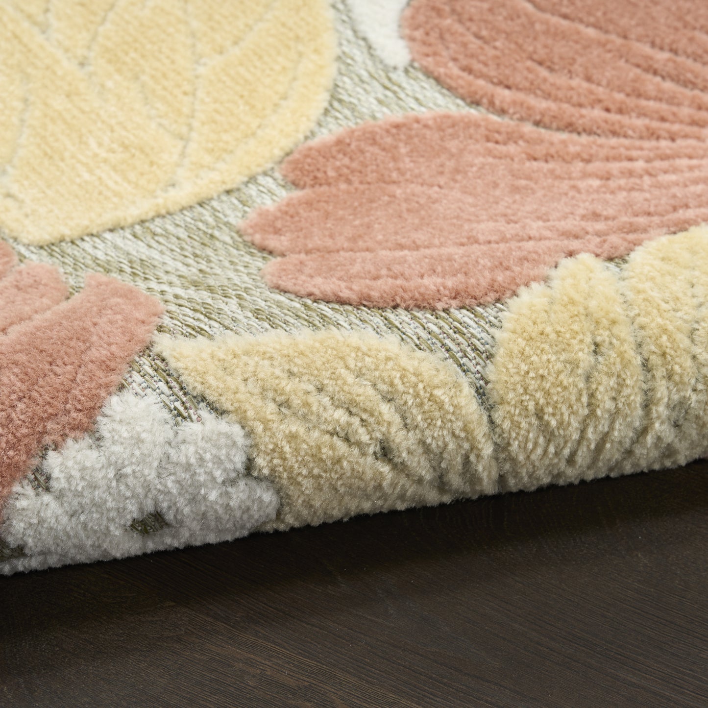 Nourison Aloha 2'8" x 4' Rose Modern Rug