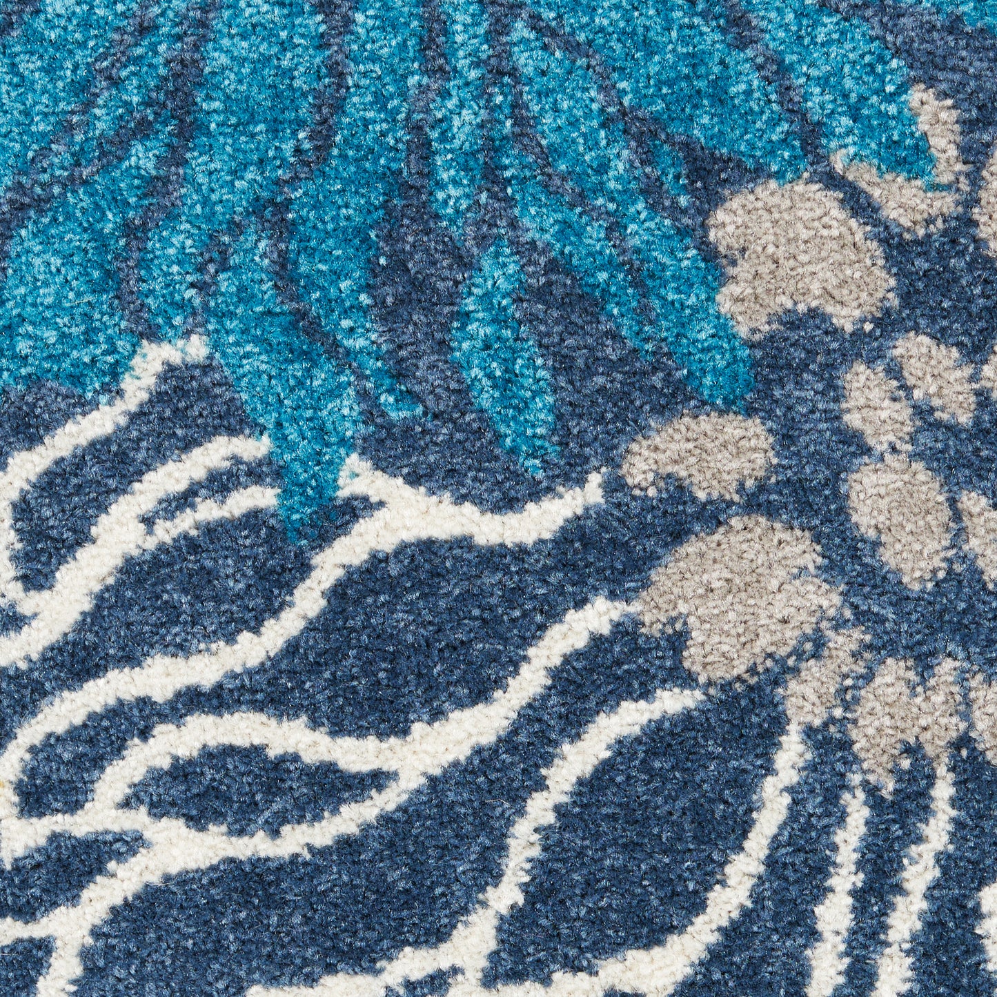 Nourison Passion 4' x Round Blue Contemporary Indoor Rug