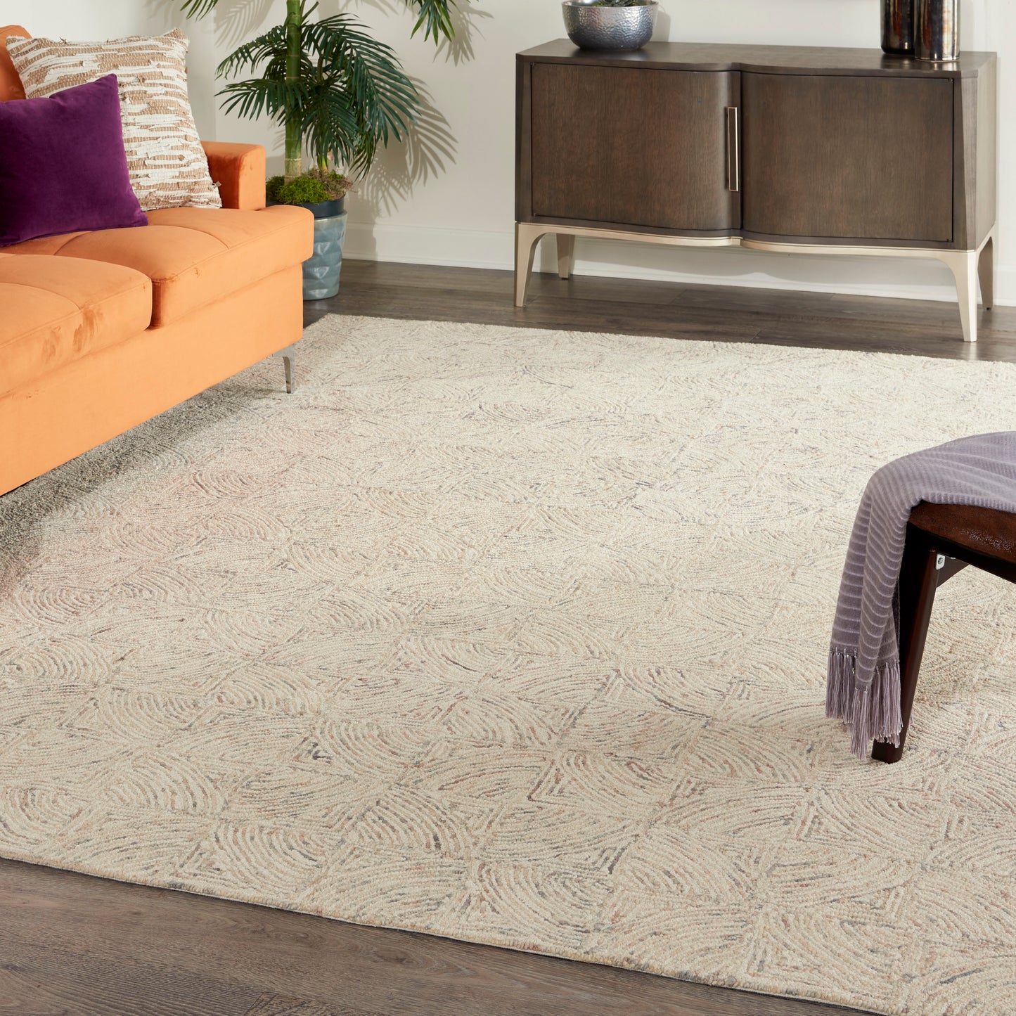 Nourison Interlock 8' x 10'6" Ivory/Multi Modern Indoor Rug