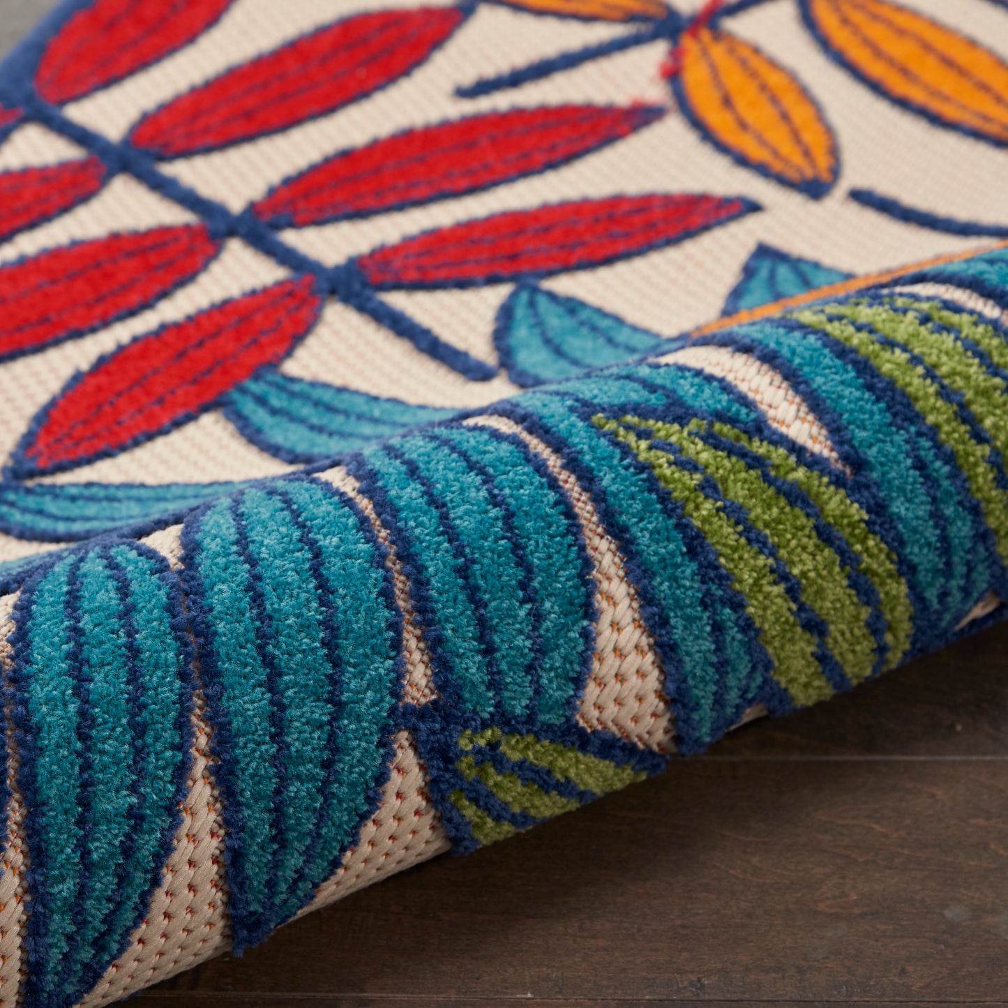 Nourison Aloha 2'3" x 8' Multicolor Tropical Rug