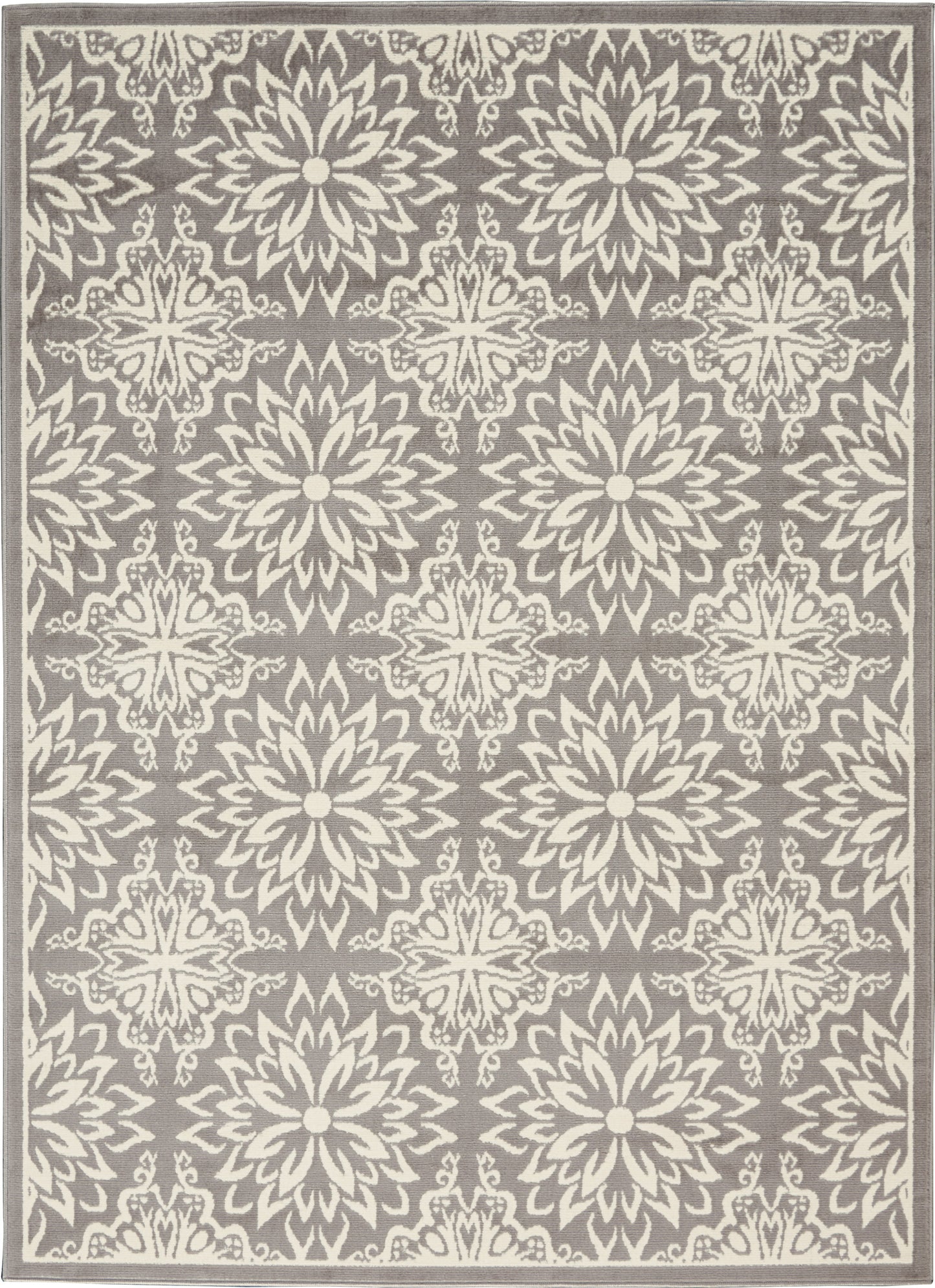Nourison Jubilant 5'3" x 7'3" Ivory/Grey Farmhouse Indoor Rug
