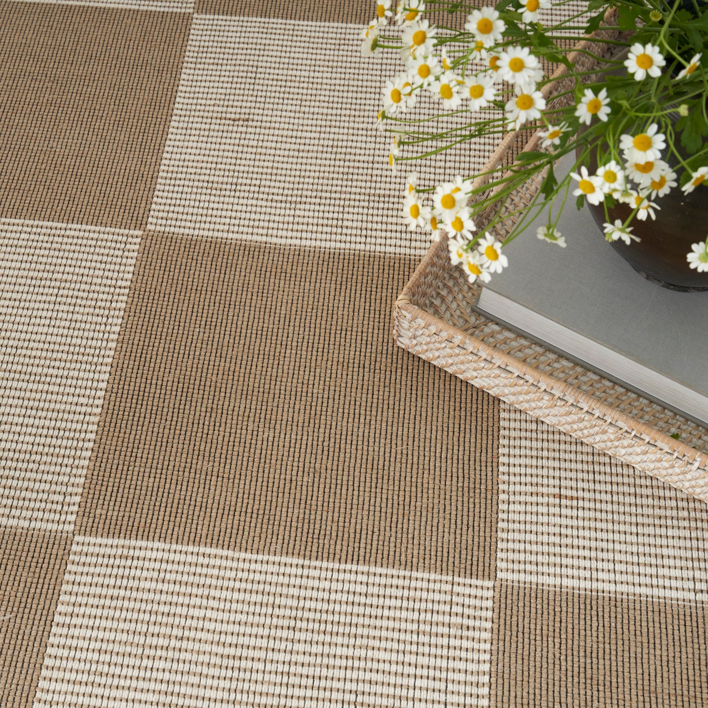 Nourison Washable Modern Jute 7'10" x 9'10" Natural Ivory Modern Indoor Rug