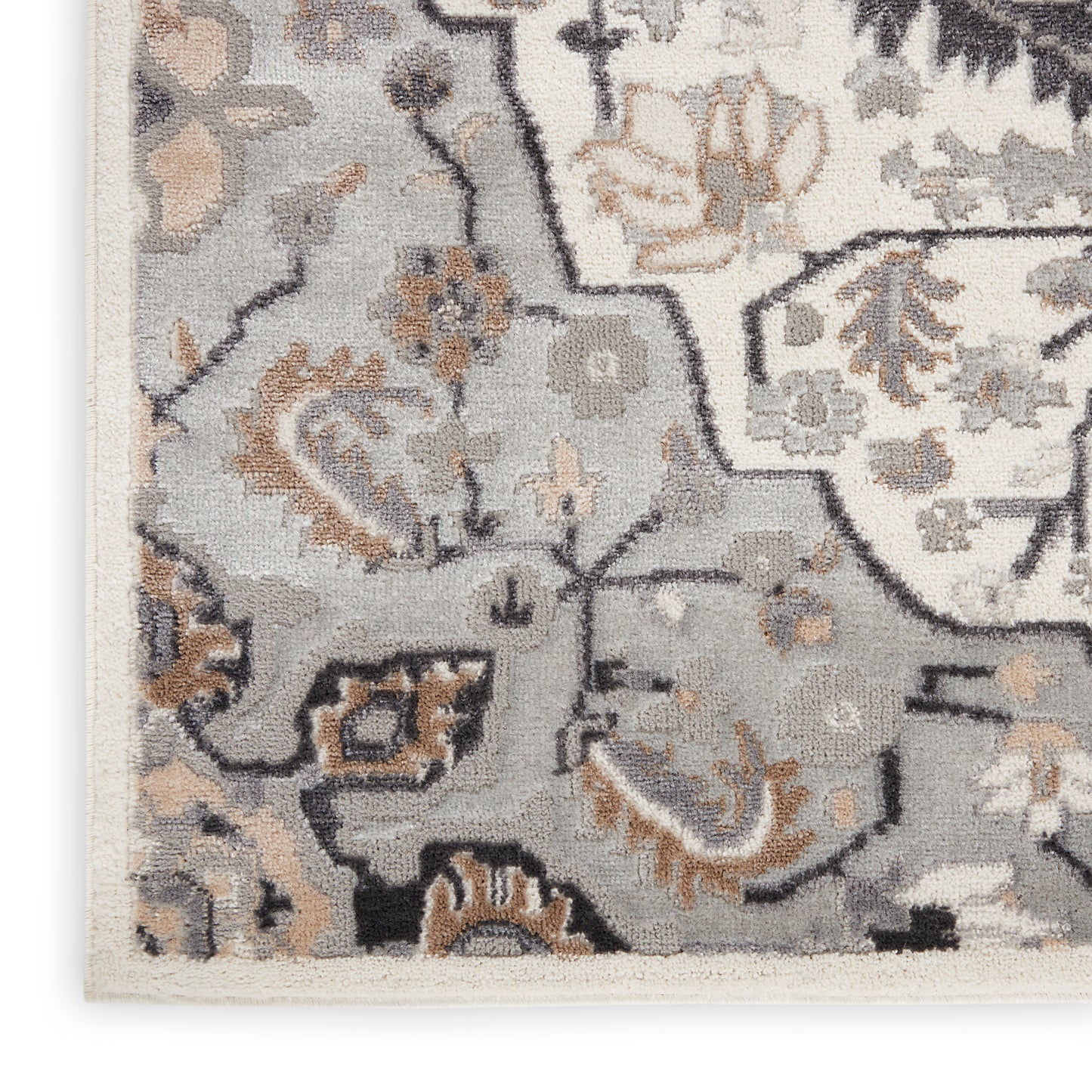 Nourison Elation 2' x 3' Ivory Grey Transitional Indoor Rug
