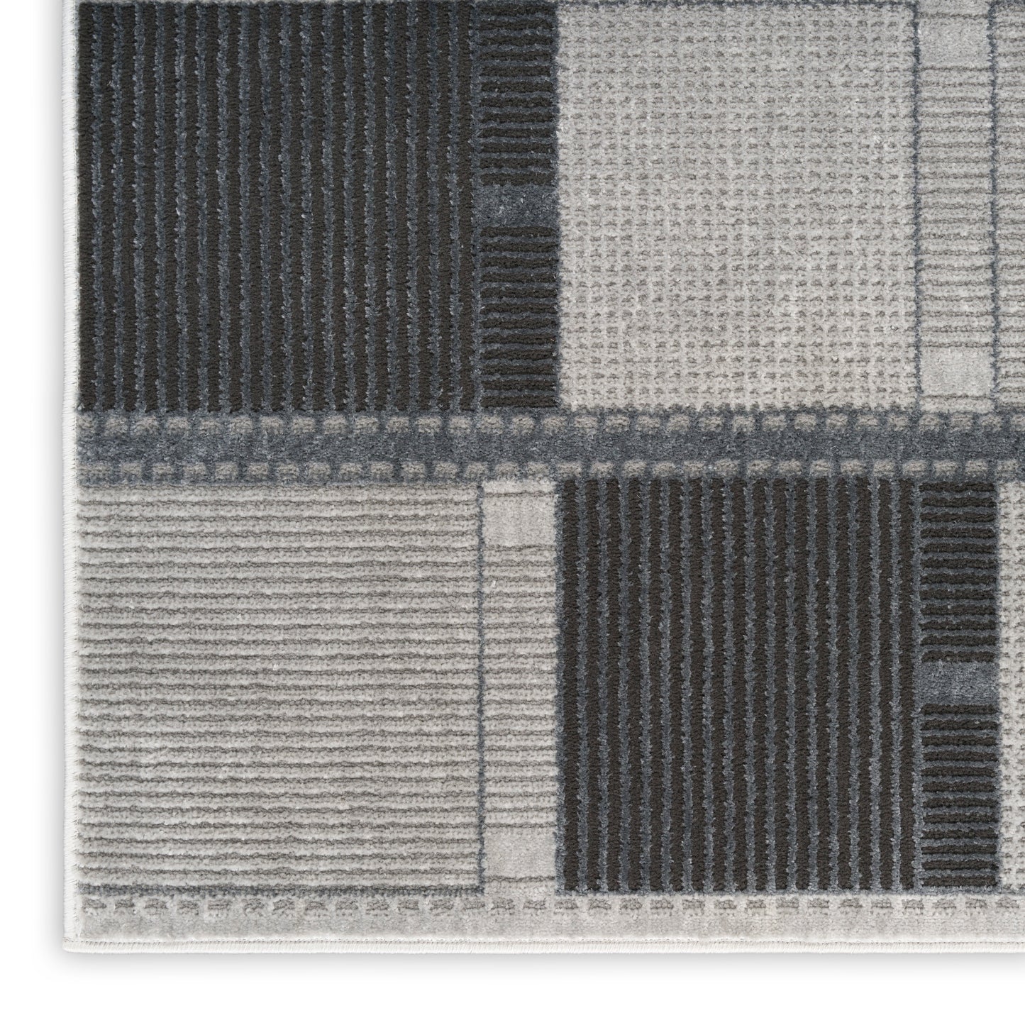 Nourison Nordic 8' x 10' Grey Black Modern Indoor Rug