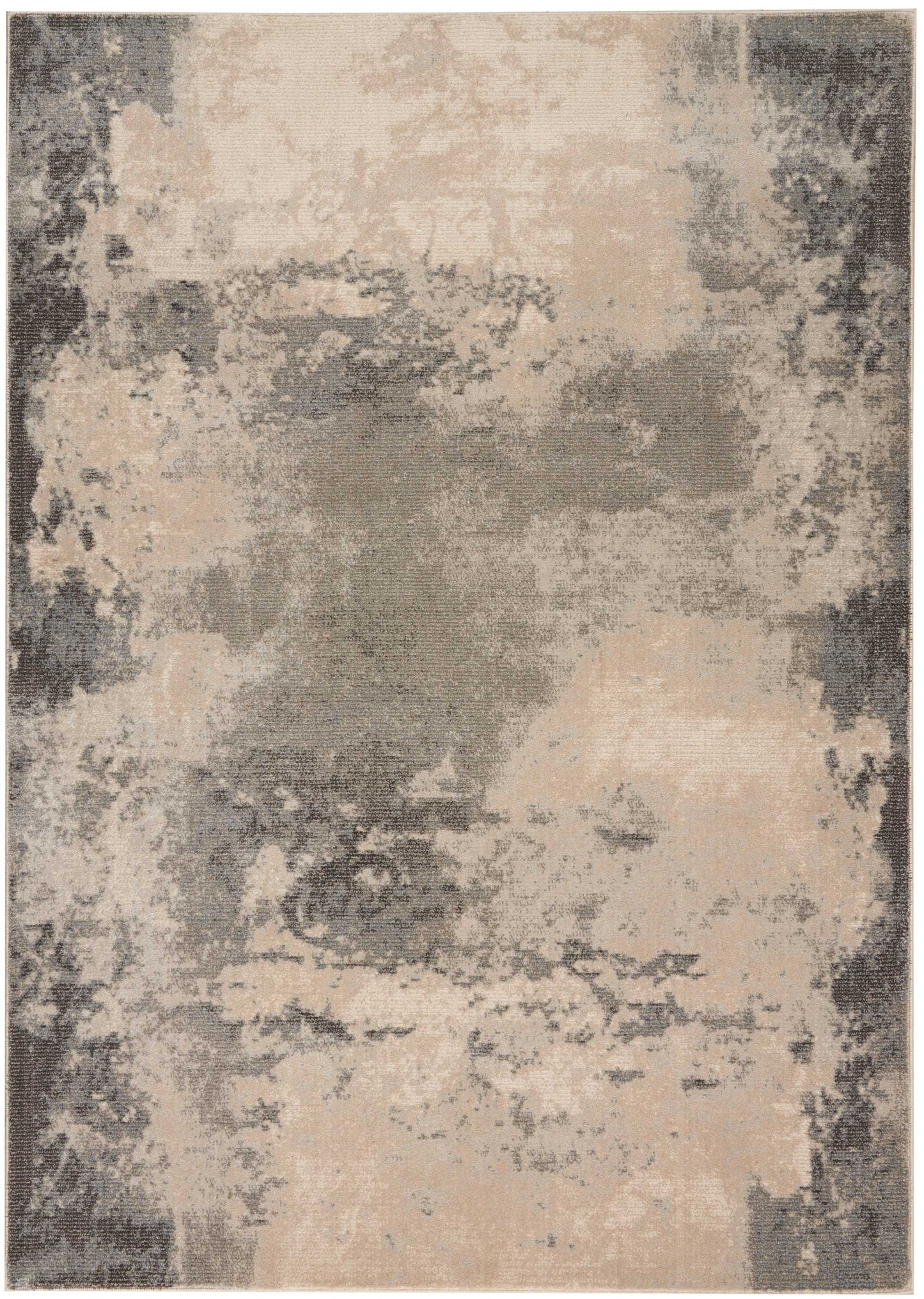 Nourison Maxell 5'3" x 7'3" Ivory/Grey Modern Indoor Rug