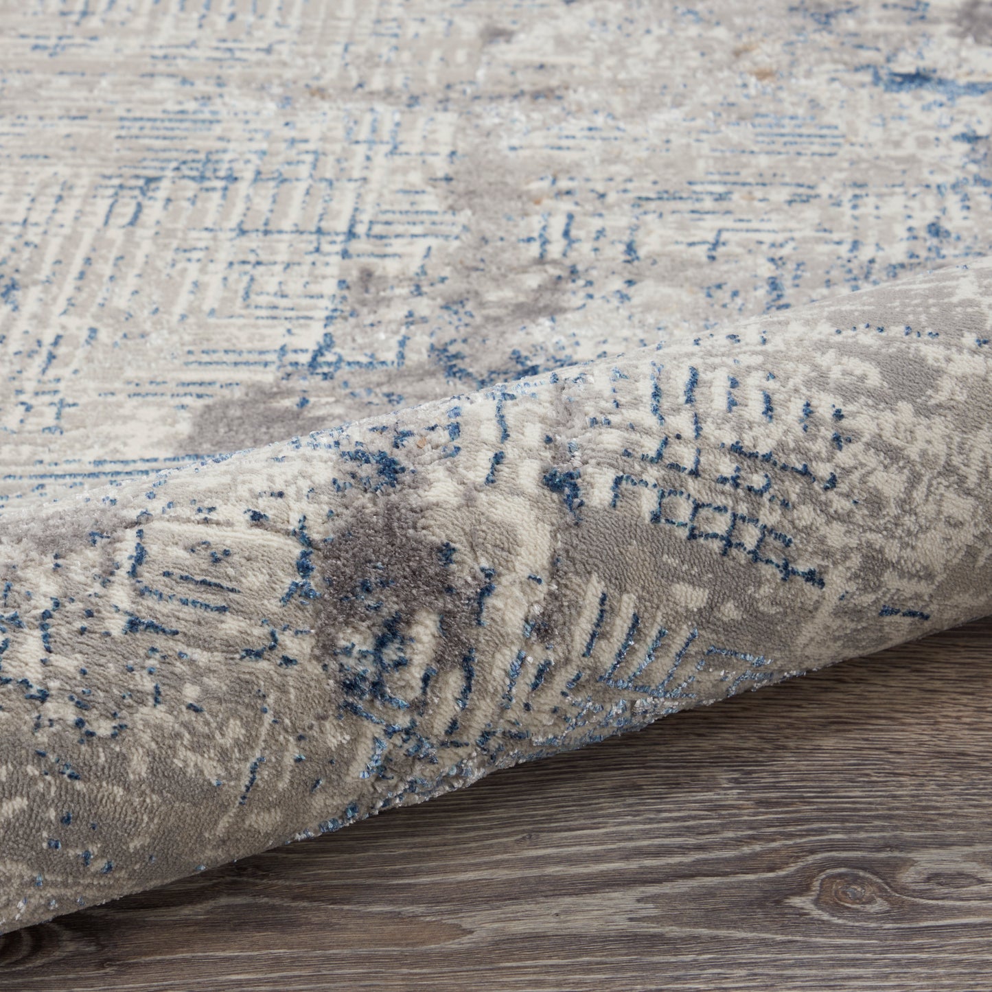 Nourison Royal Terrace 5'3" x 7'3" Ivory Blue Modern Indoor Rug