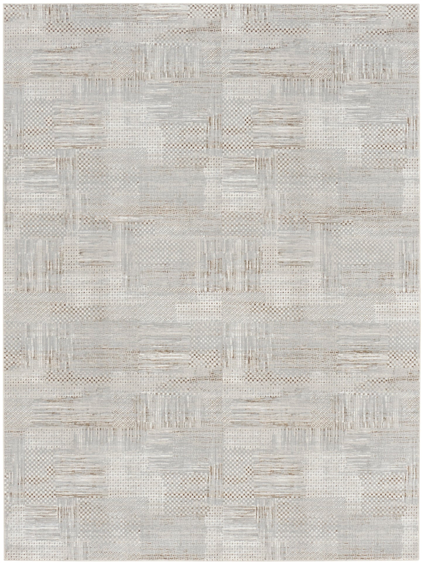Nourison Glitz 9' x 12' Silver Grey Modern Indoor Rug