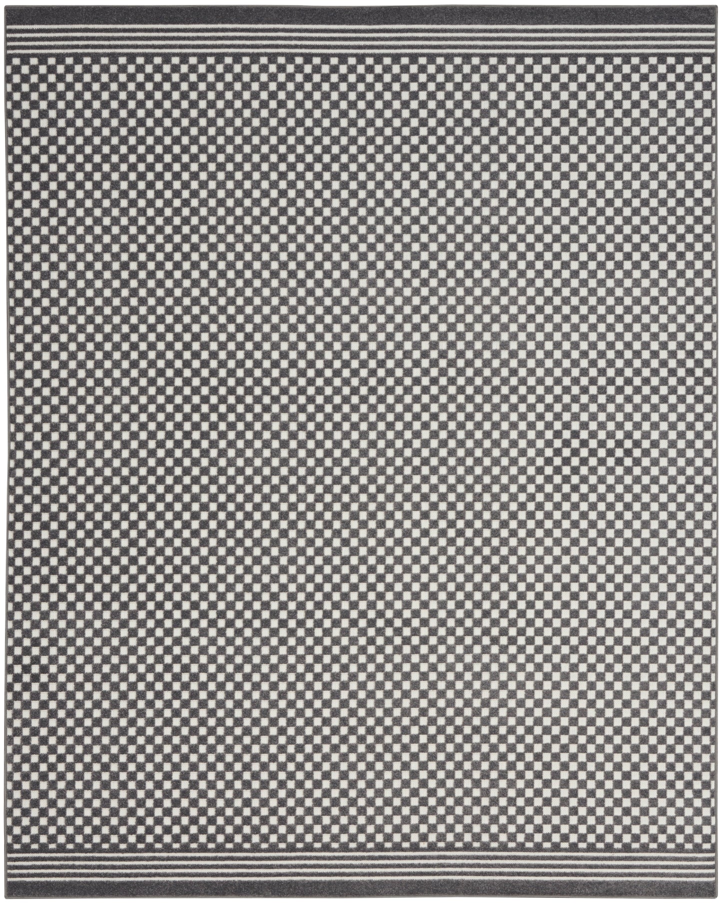 Nourison Care Free 7'10" x 9'10" Grey Modern Indoor Rug