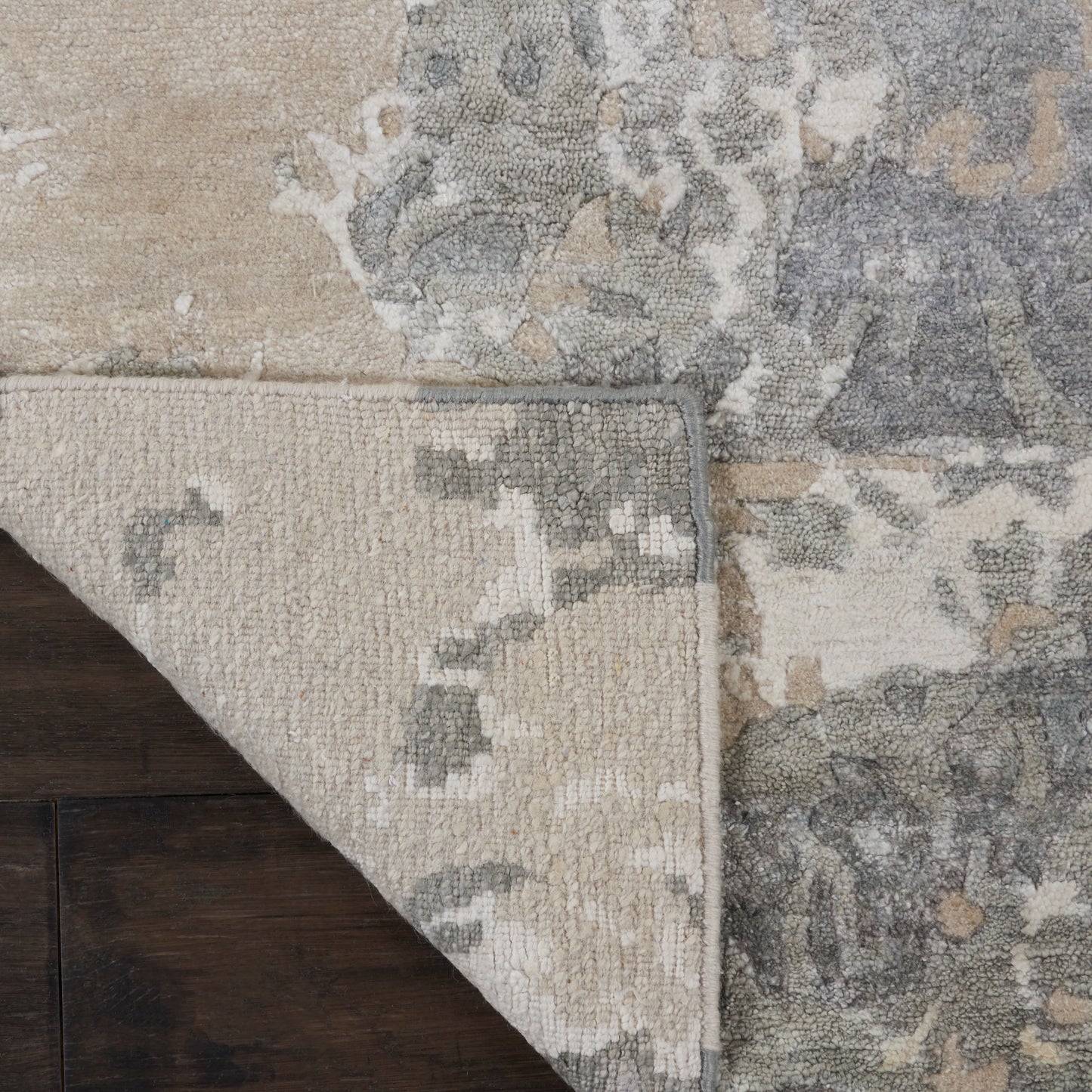 Nourison Silk Shadows 7'9" x 9'9" Sand Modern Indoor Rug