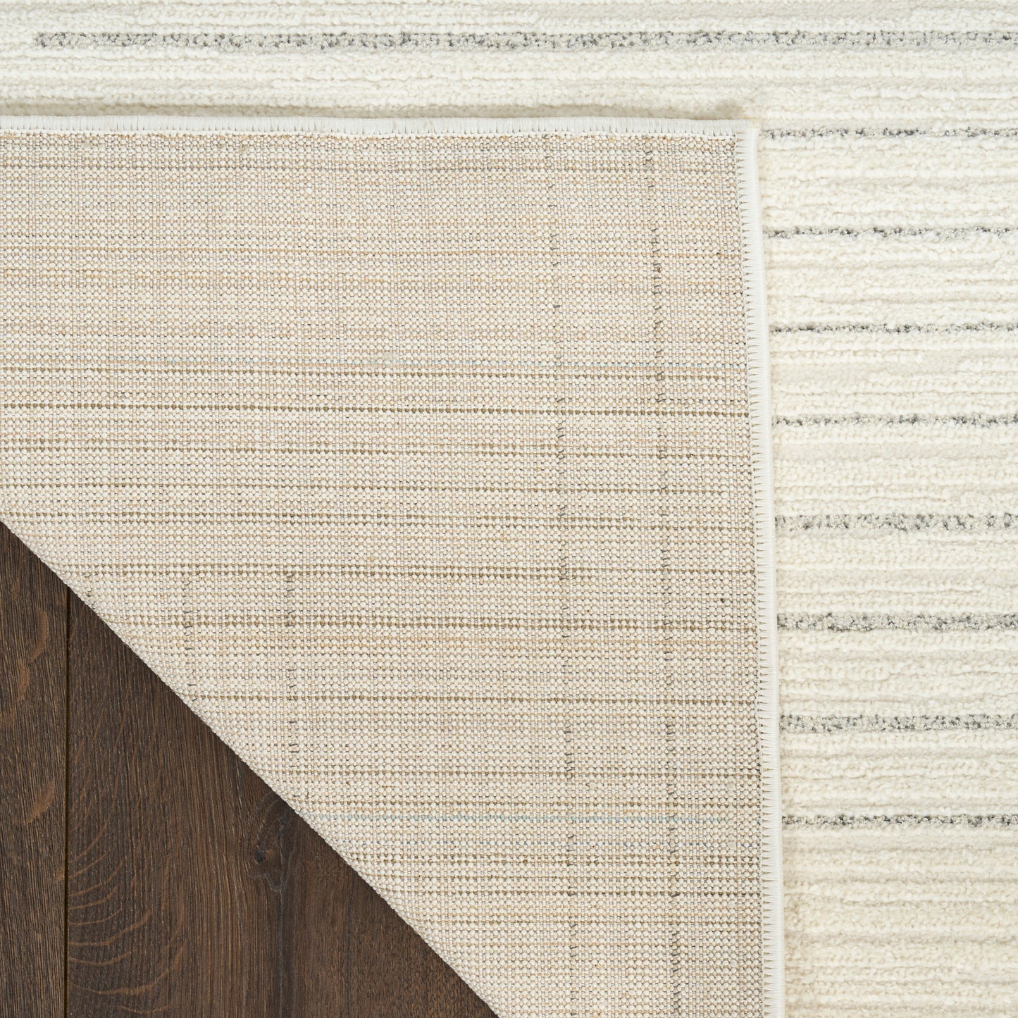 Nourison Ivory Hues 7'10" x 9'10" Ivory Grey Modern Indoor Rug