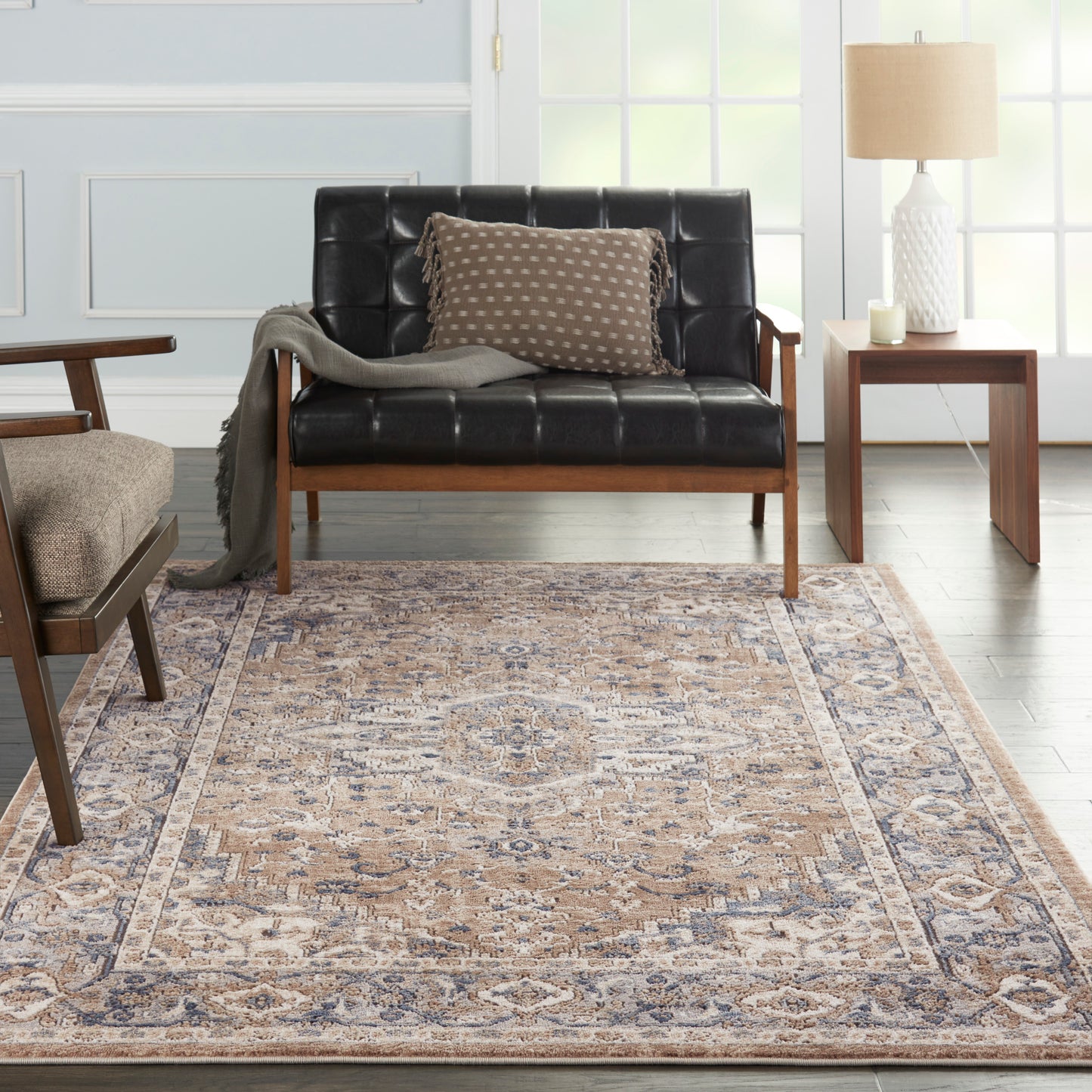 Nourison Quarry 6' x 9' Beige Grey Farmhouse Indoor Rug