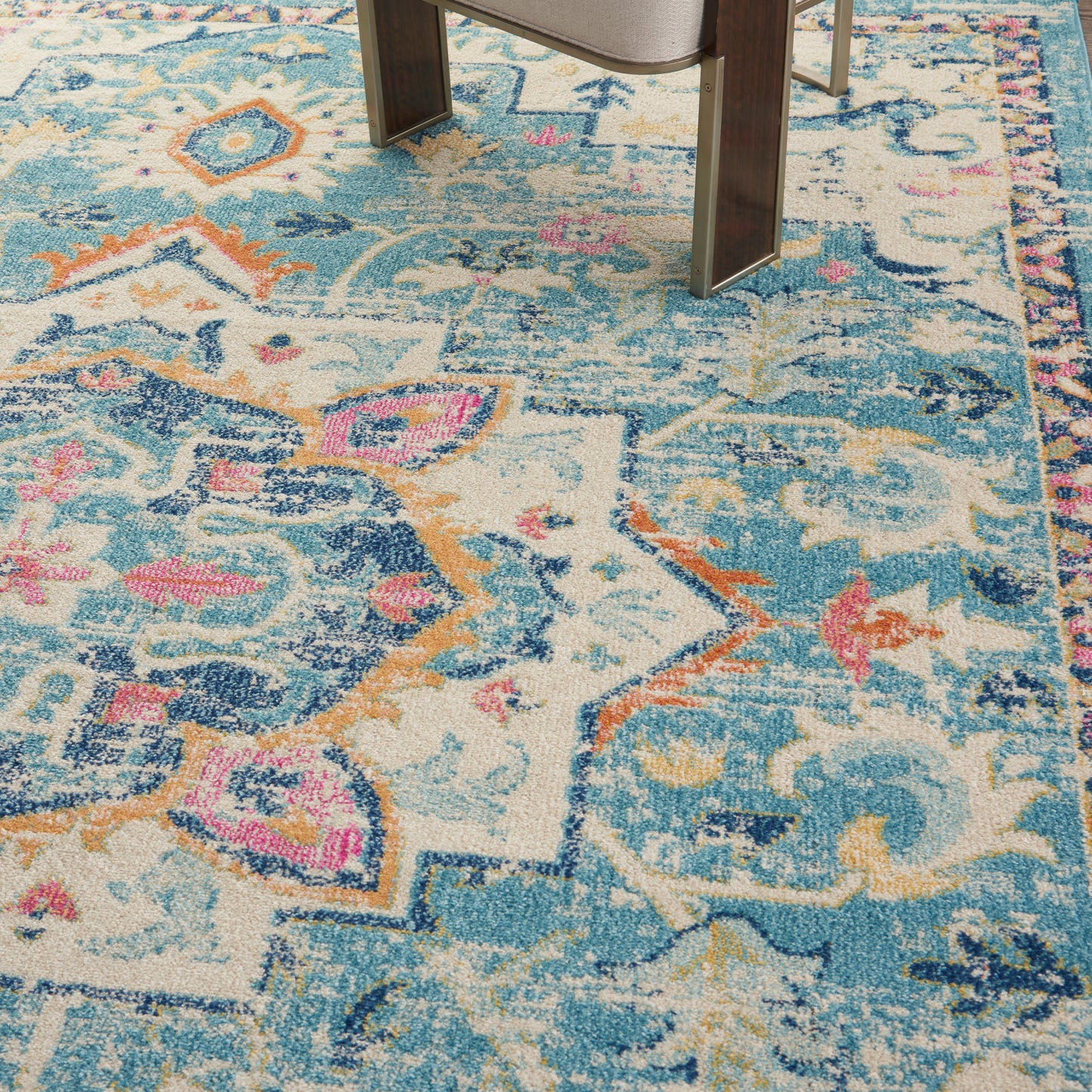 Nourison Passion 8' x 10' Ivory/Light Blue Bohemian Indoor Rug