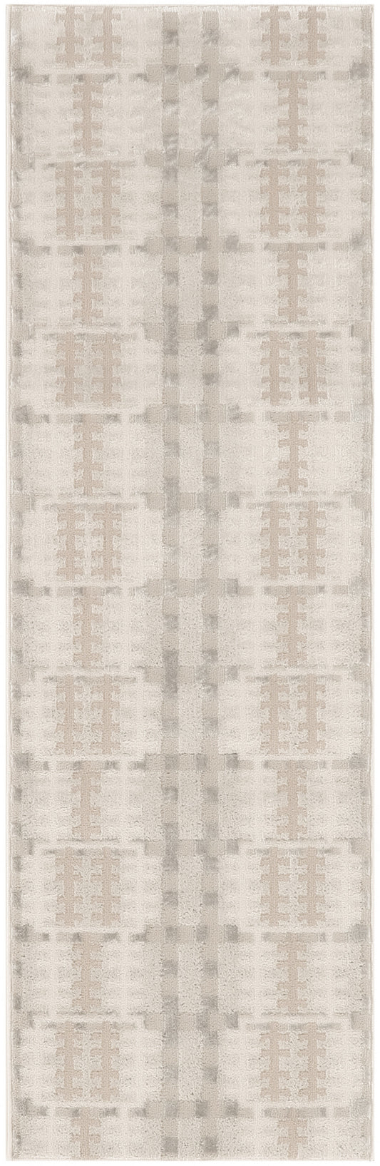 Nourison Nordic 2' x 6' Ivory Multicolor Modern Indoor Rug