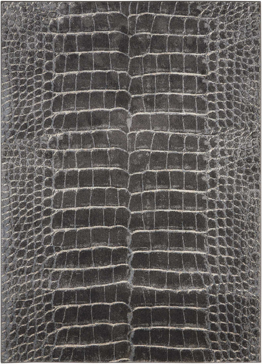 Nourison Maxell 5'3" x 7'3" Charcoal Modern Indoor Rug