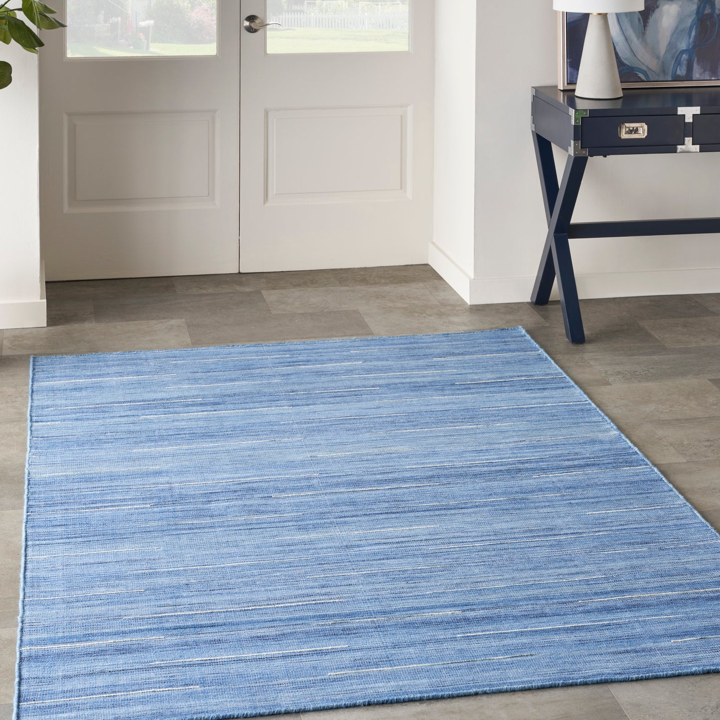 Nourison Interweave 5'3" x 7'3" Denim Modern Indoor Rug