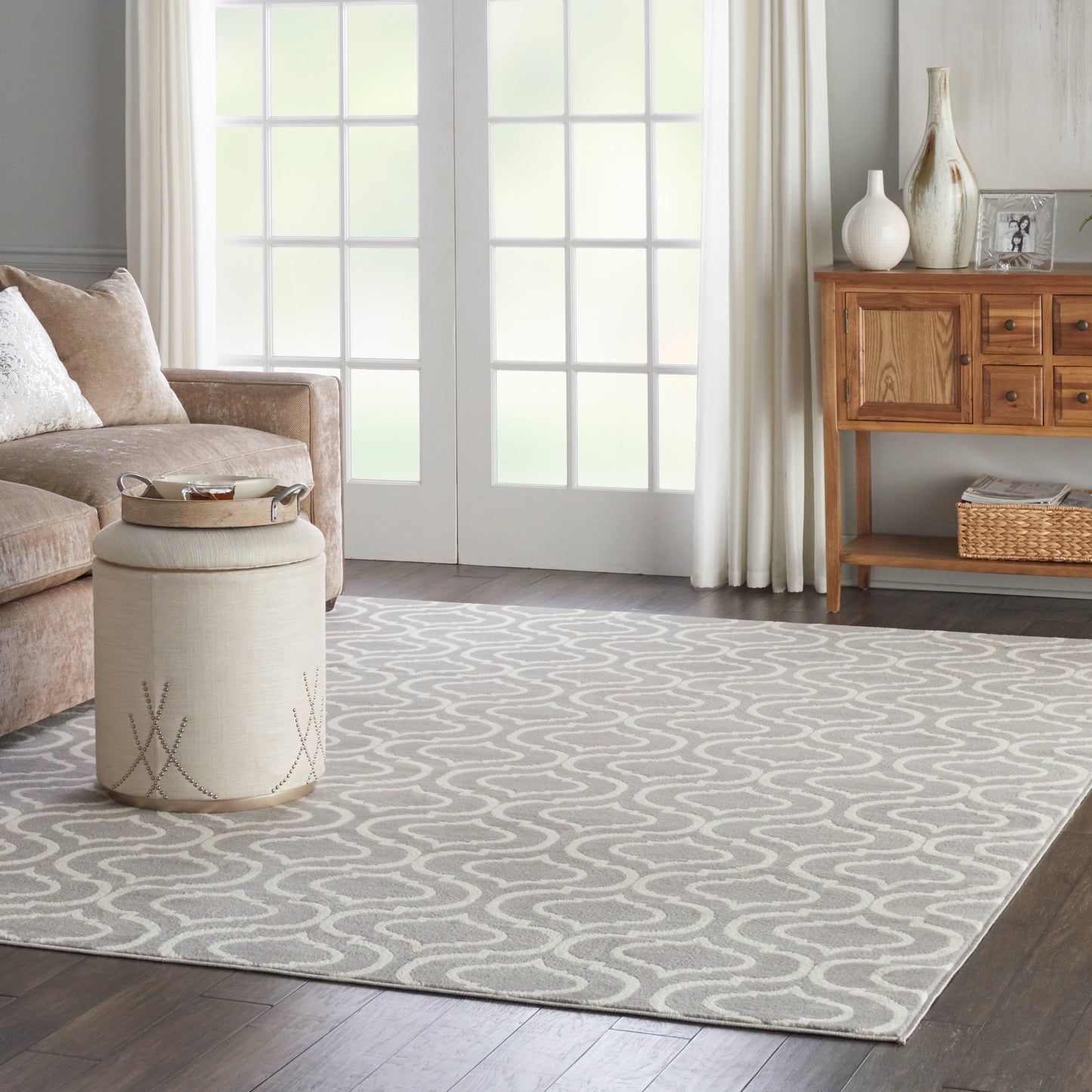 Nourison Jubilant 7' x 10' Grey Contemporary Indoor Rug