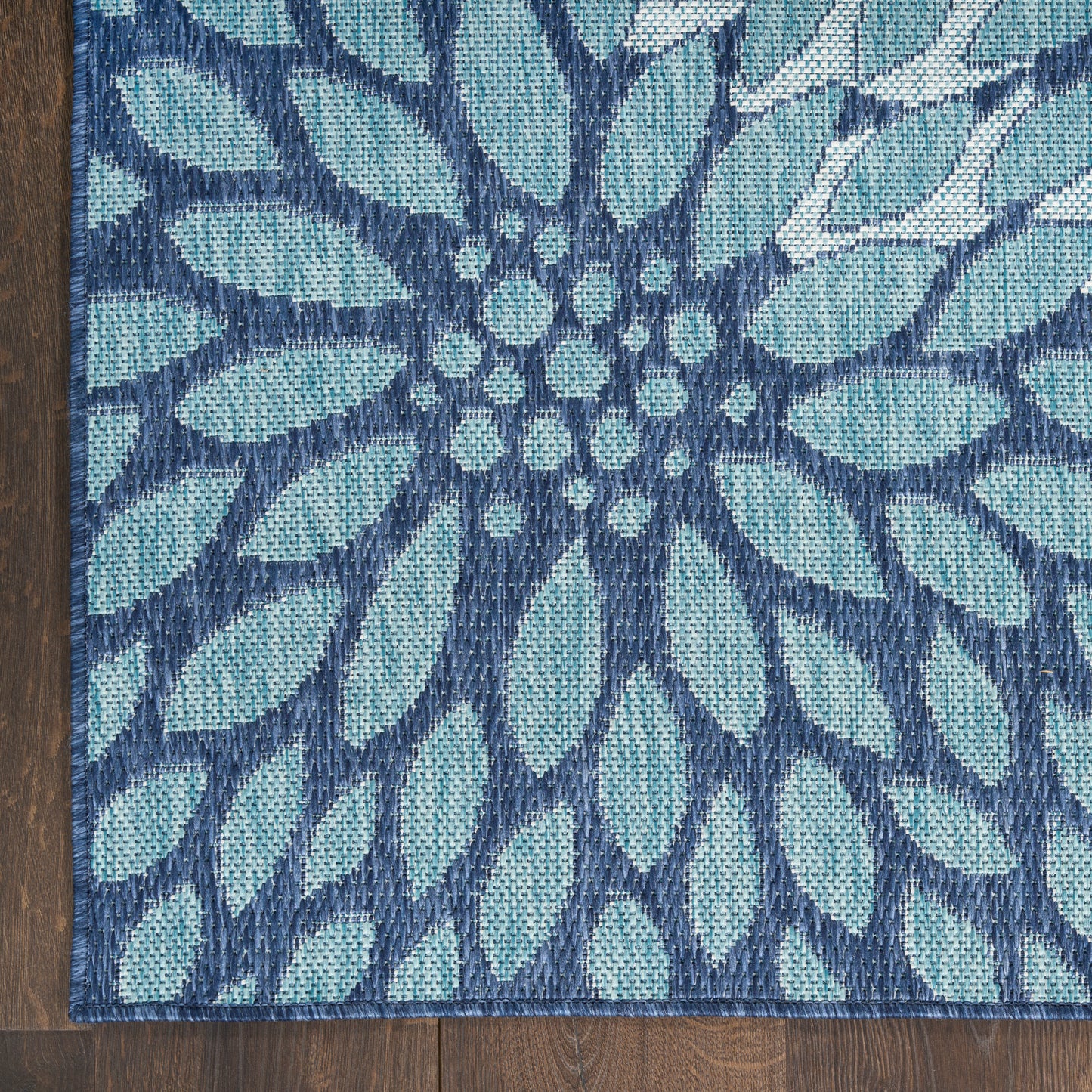 Nourison Garden Oasis 4' x 6' Navy Tropical Rug