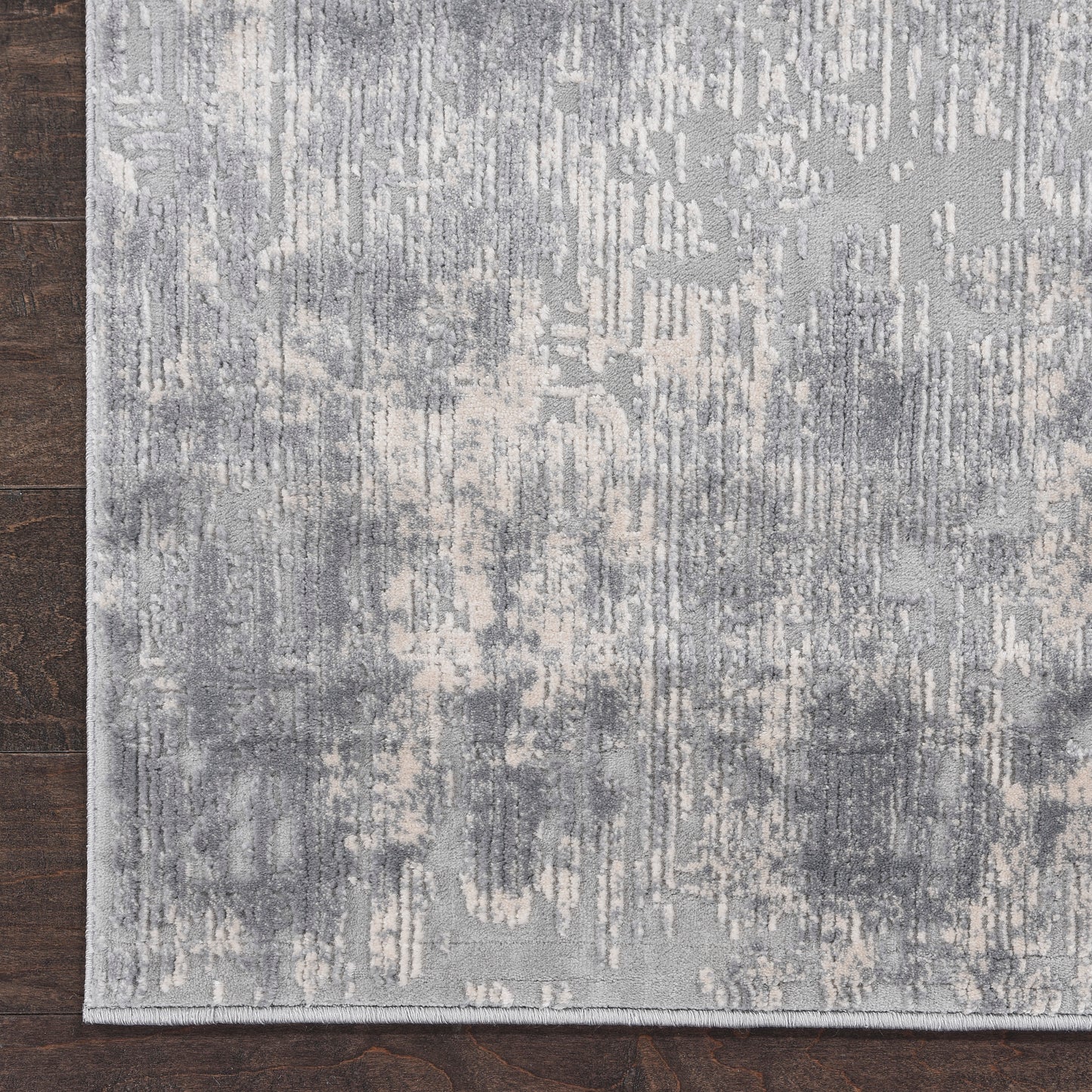Nourison Rustic Textures 2'2" x 7'6" Ivory/Silver Modern Indoor Rug