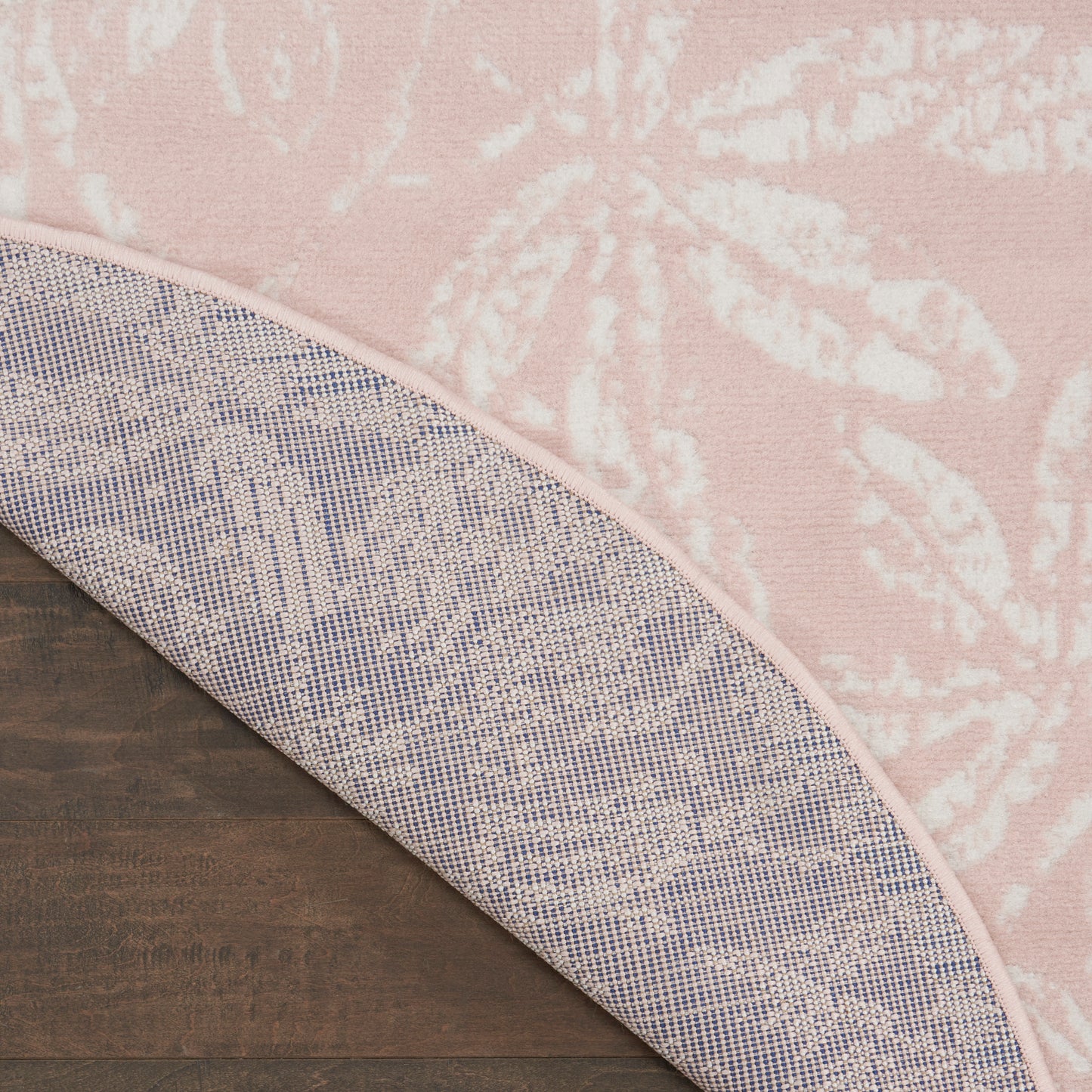 Nourison Whimsicle 8' x Round Pink Farmhouse Indoor Rug