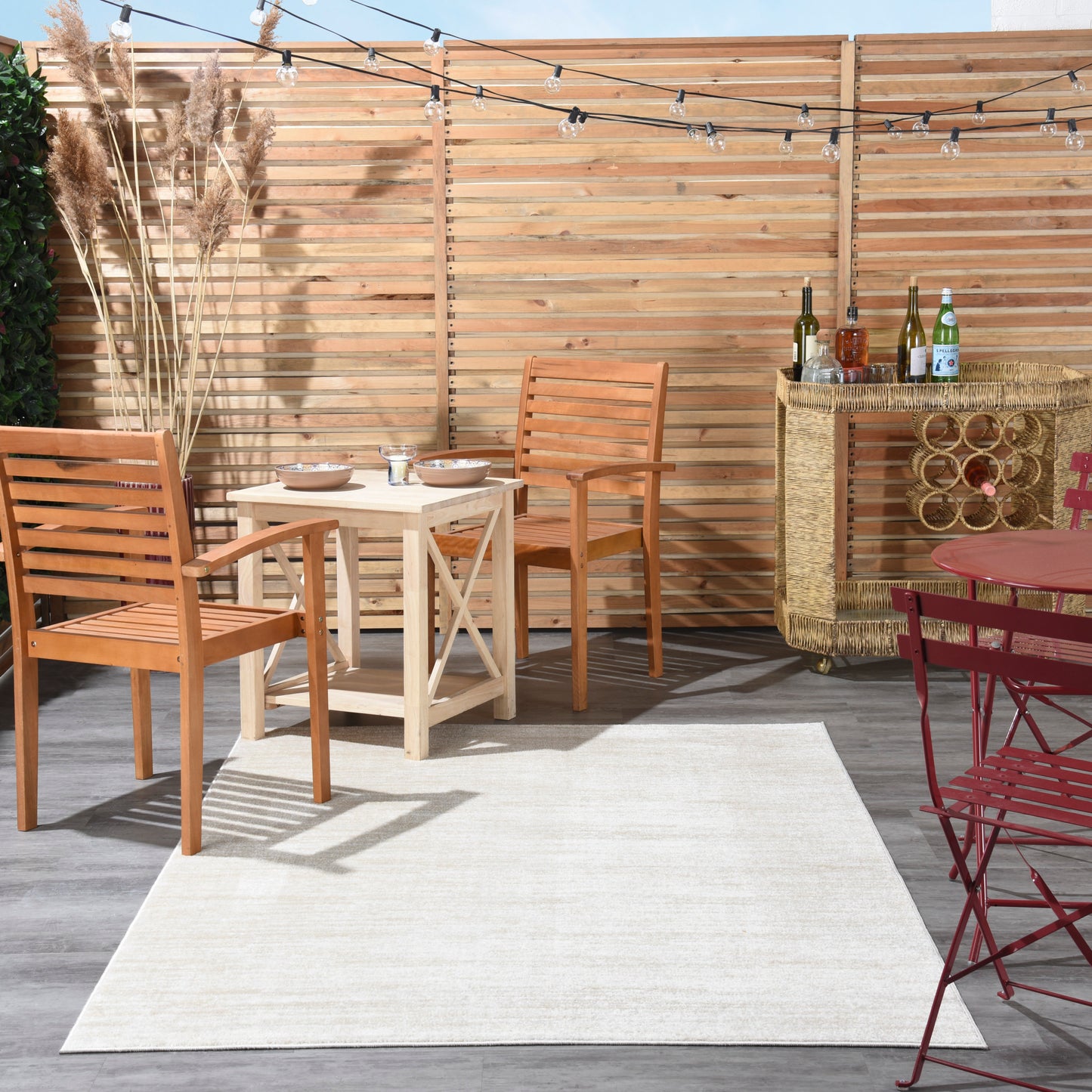 Nourison Nourison Essentials 6' x 9' Ivory Beige Outdoor Rug