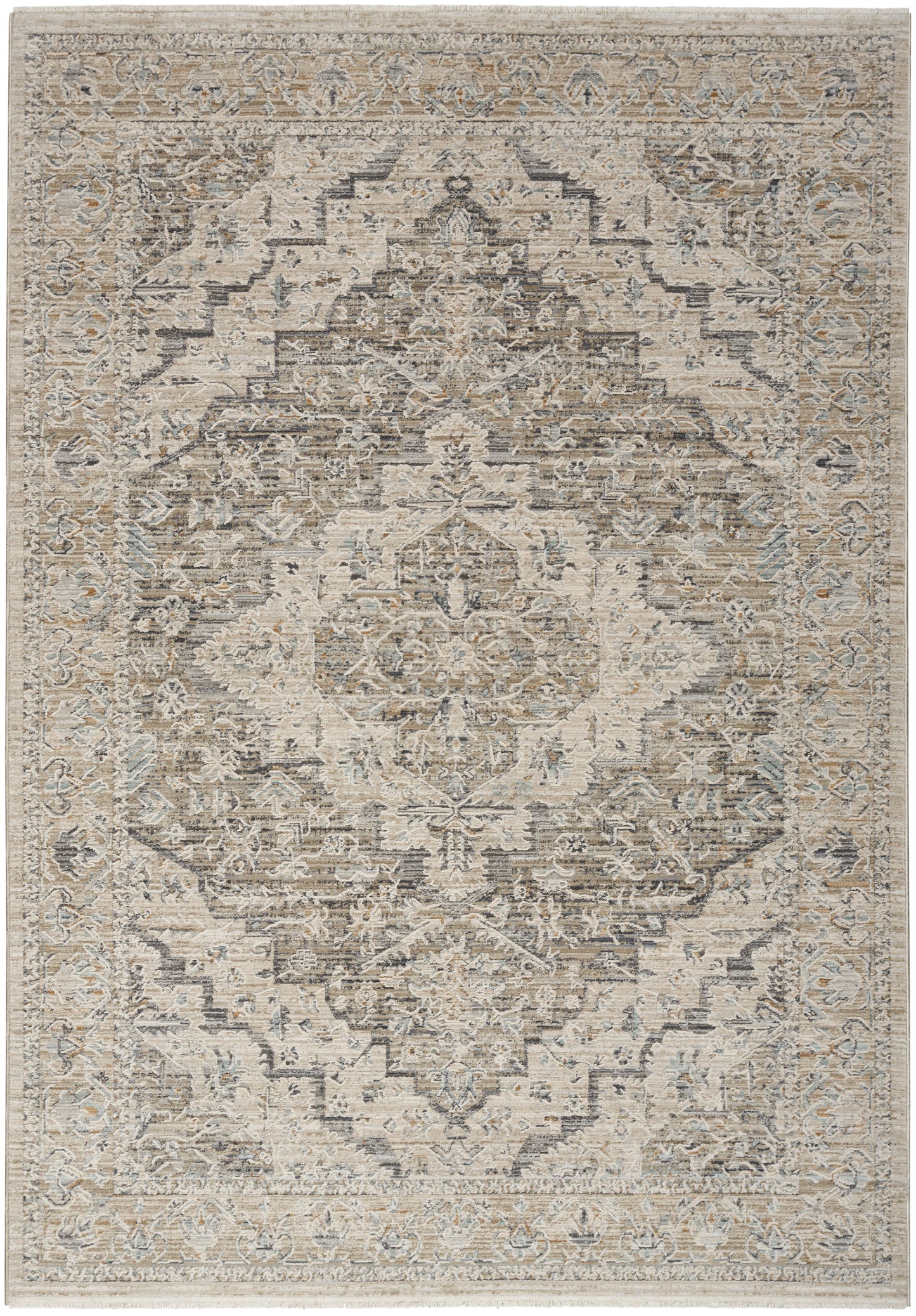 Nourison Lynx 5'3" x 7'10" Ivory Taupe Vintage Indoor Rug