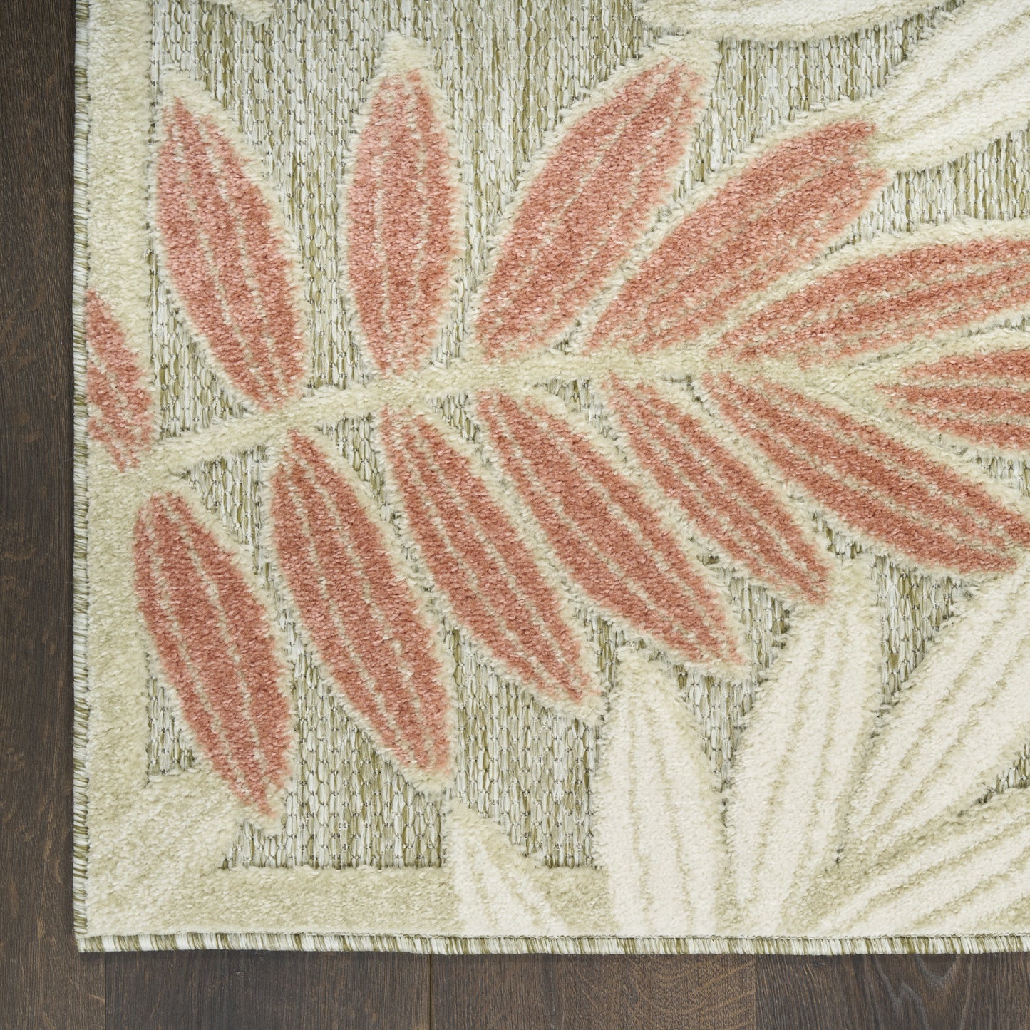 Nourison Aloha 2'8" x 4' Sage Rose Modern Rug