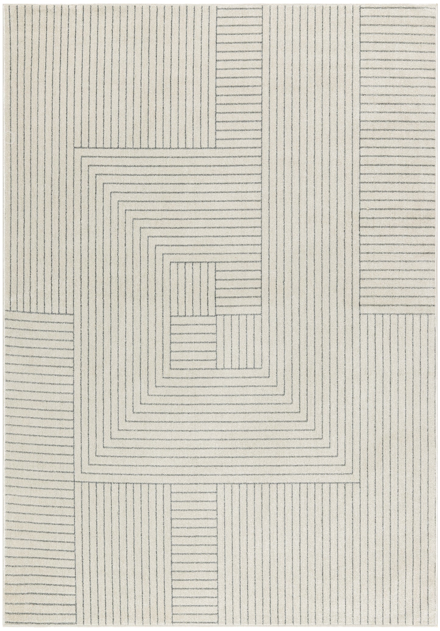 Nourison Washable Decor 7'10" x 10' Cream Blue Modern Indoor Rug