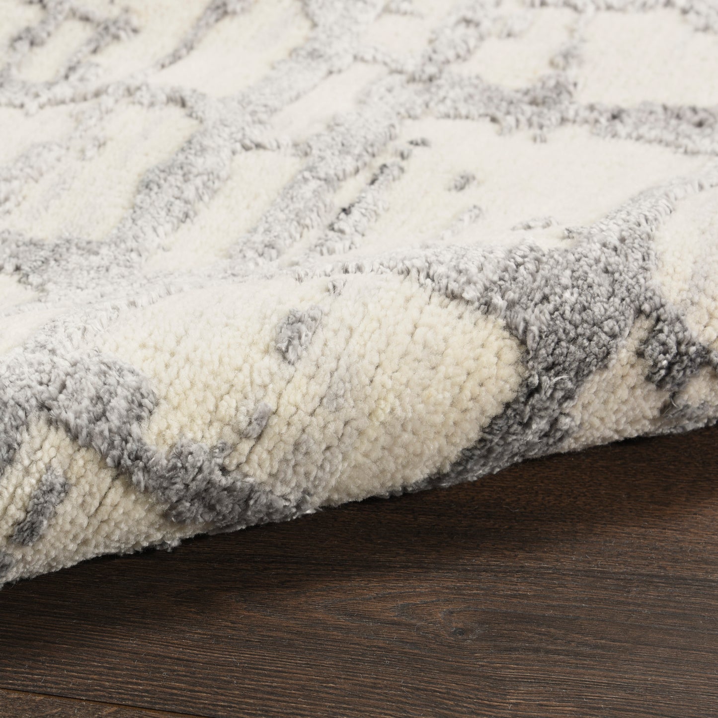 Nourison Luna 9'9" x 13'9" Ivory Grey Modern Indoor Rug