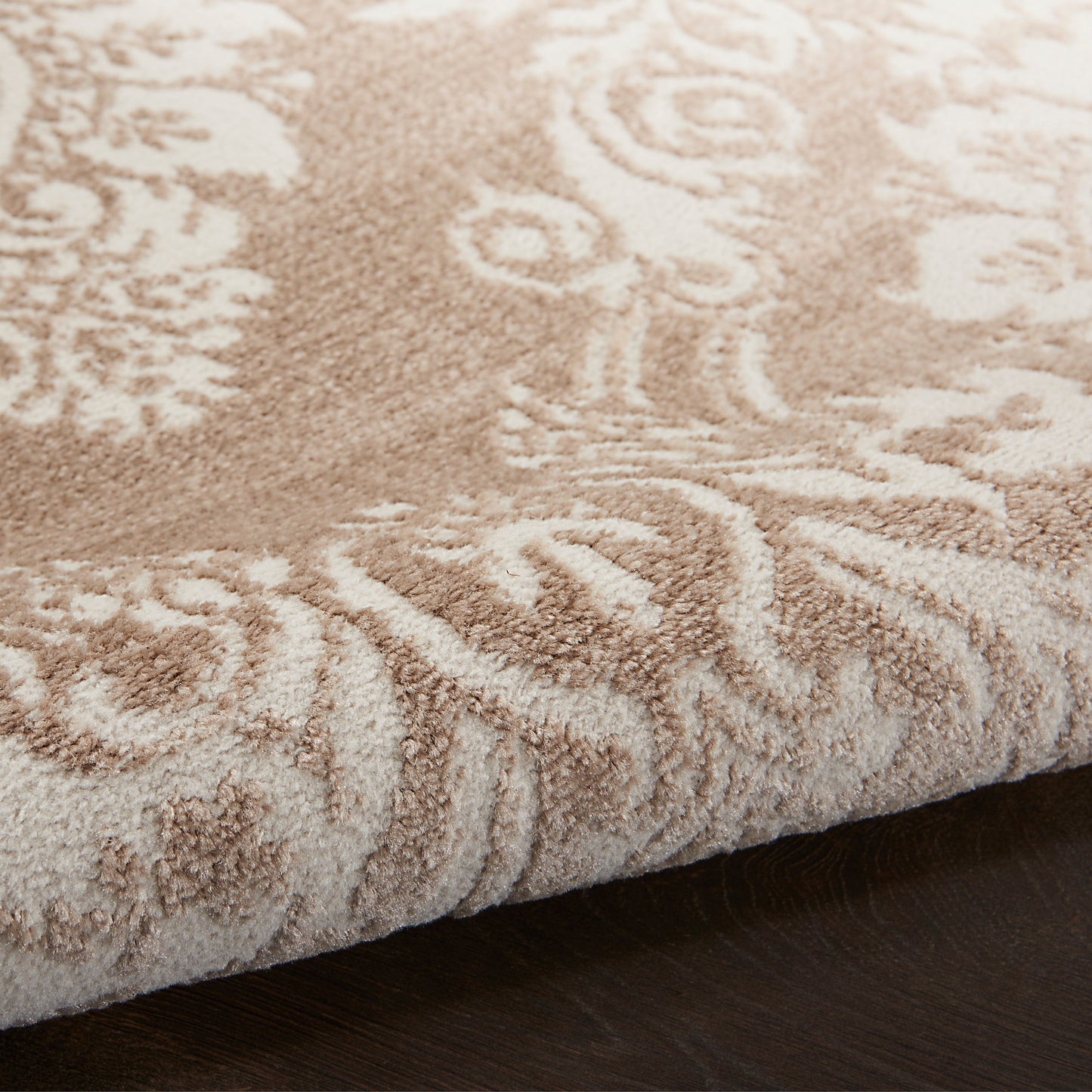 Nourison Elation 7'10" x 9'10" Ivory Mocha Vintage Indoor Rug