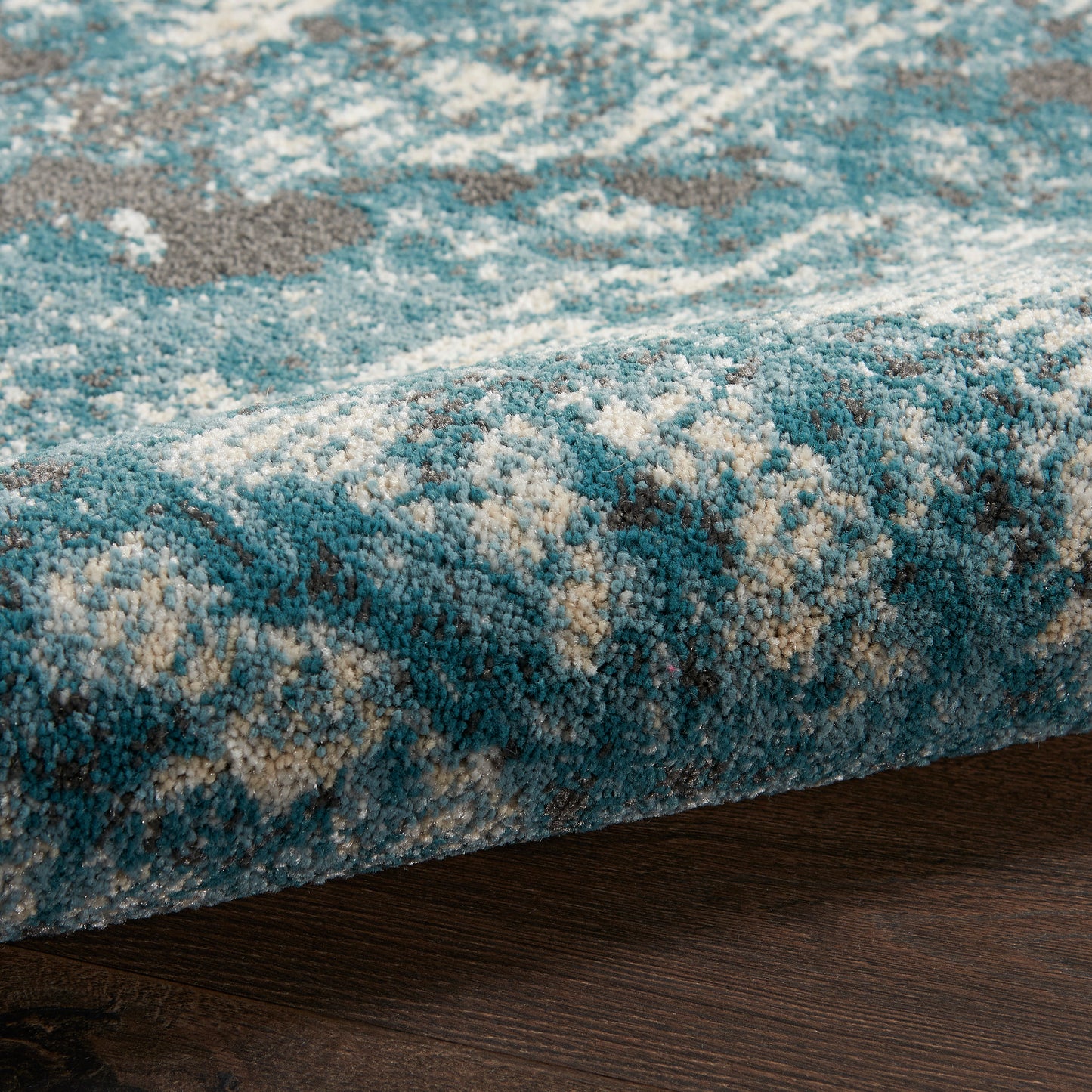 Nourison Maxell 7'10" x 10'6" Ivory/Teal Modern Indoor Rug